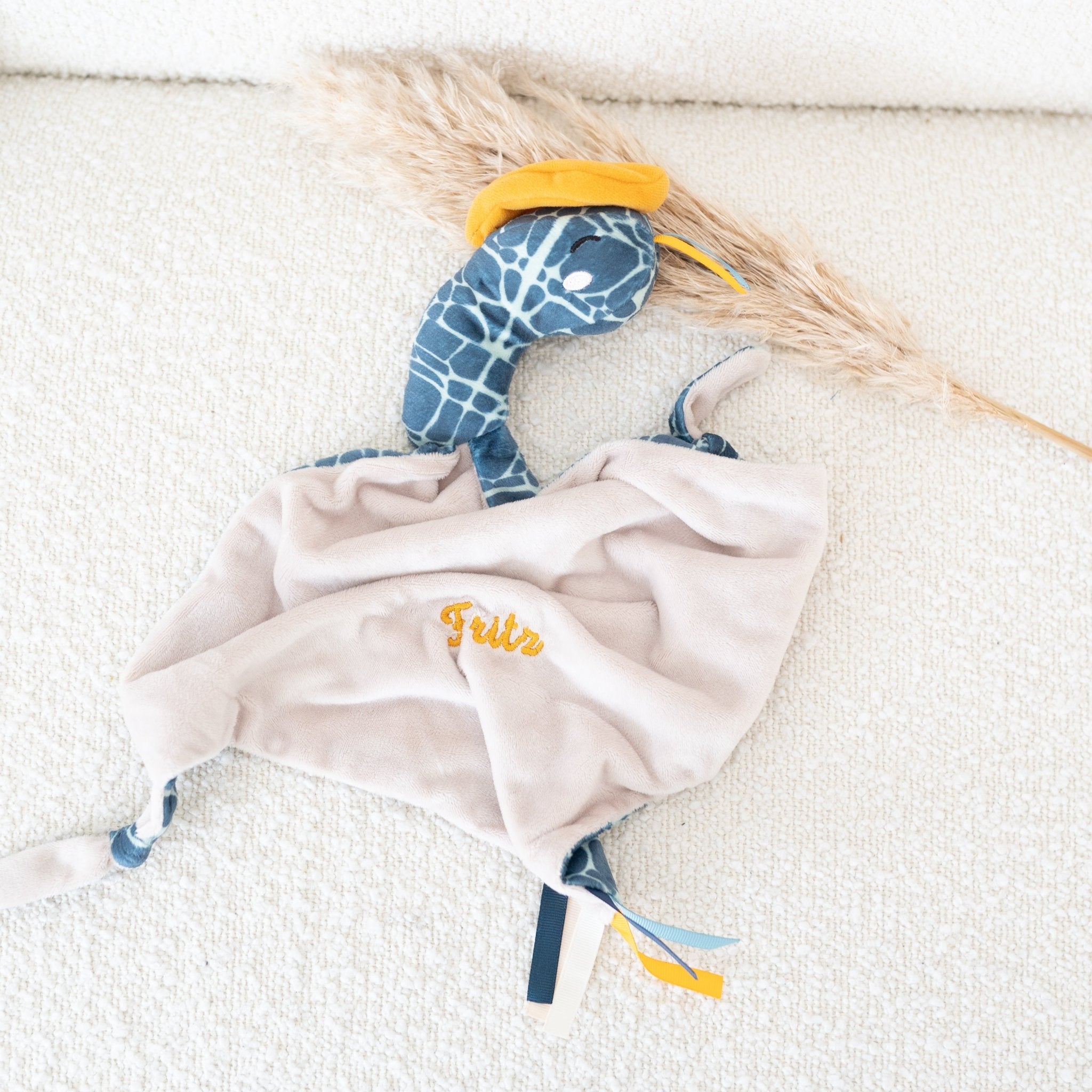 TRYCO Schmusetuch personalisiert - Koala, Fledermaus, Schwan, Drache - wunderwunsch