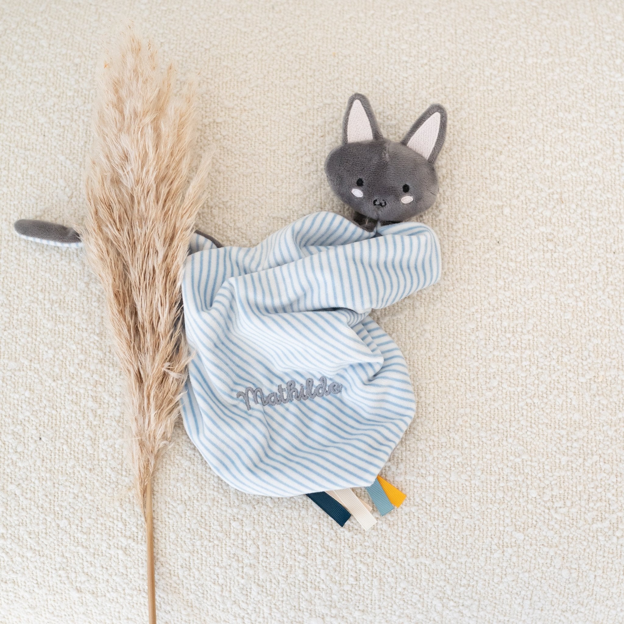 TRYCO Schmusetuch personalisiert - Koala, Fledermaus, Schwan, Drache - wunderwunsch