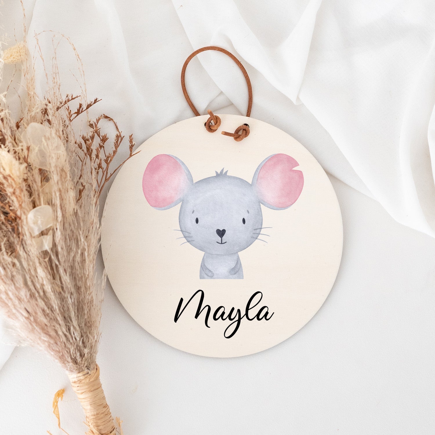 Türschild Kinderzimmer personalisiert - Tier Aquarell - wunderwunsch