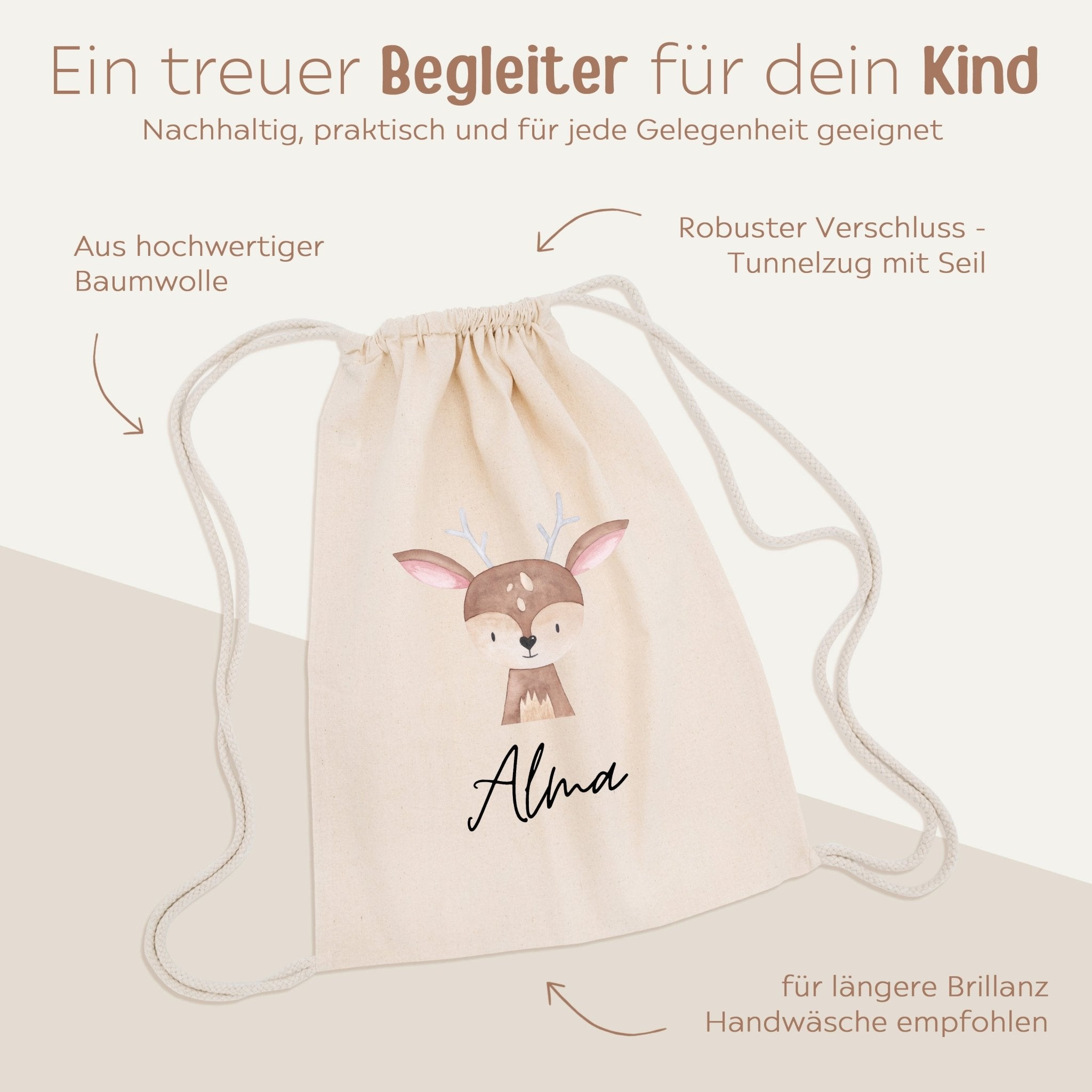 Turnbeutel "Tier" personalisiert - wunderwunsch