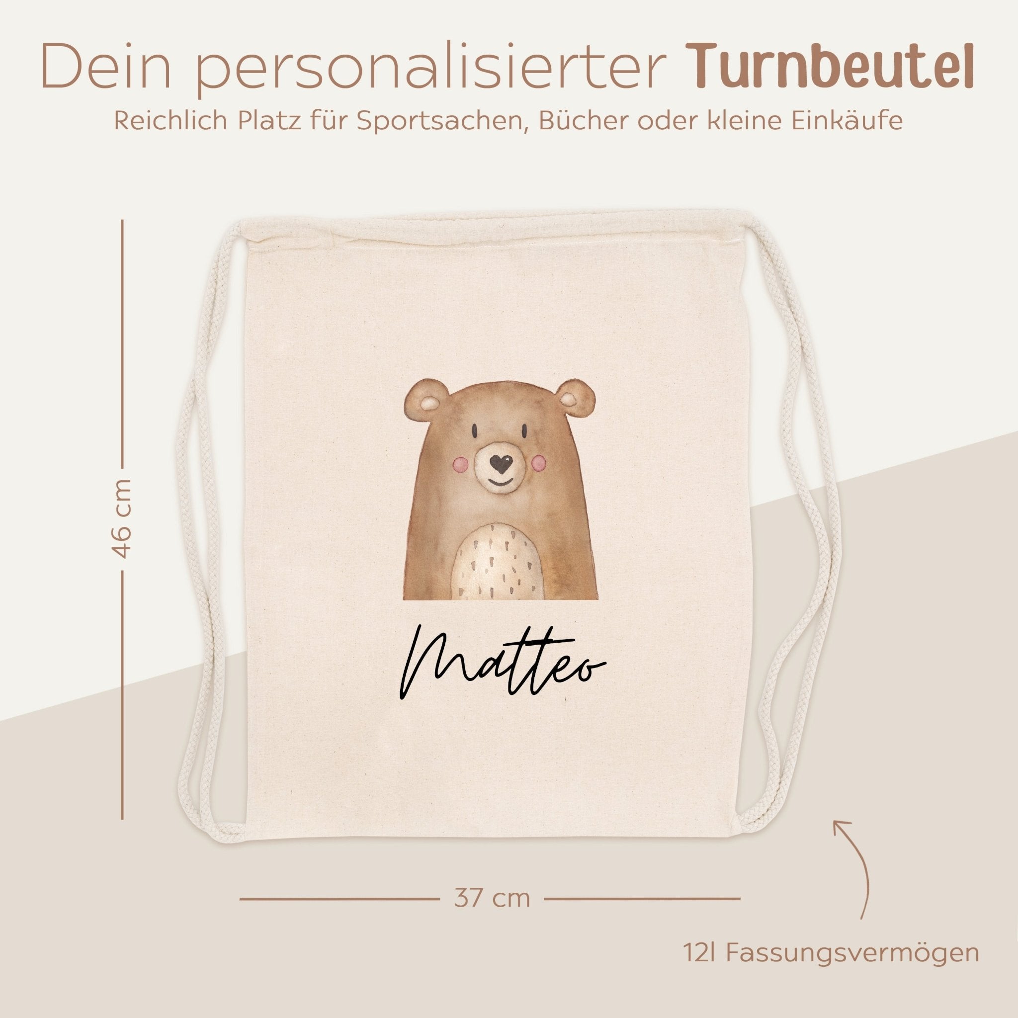Turnbeutel "Tier" personalisiert - wunderwunsch