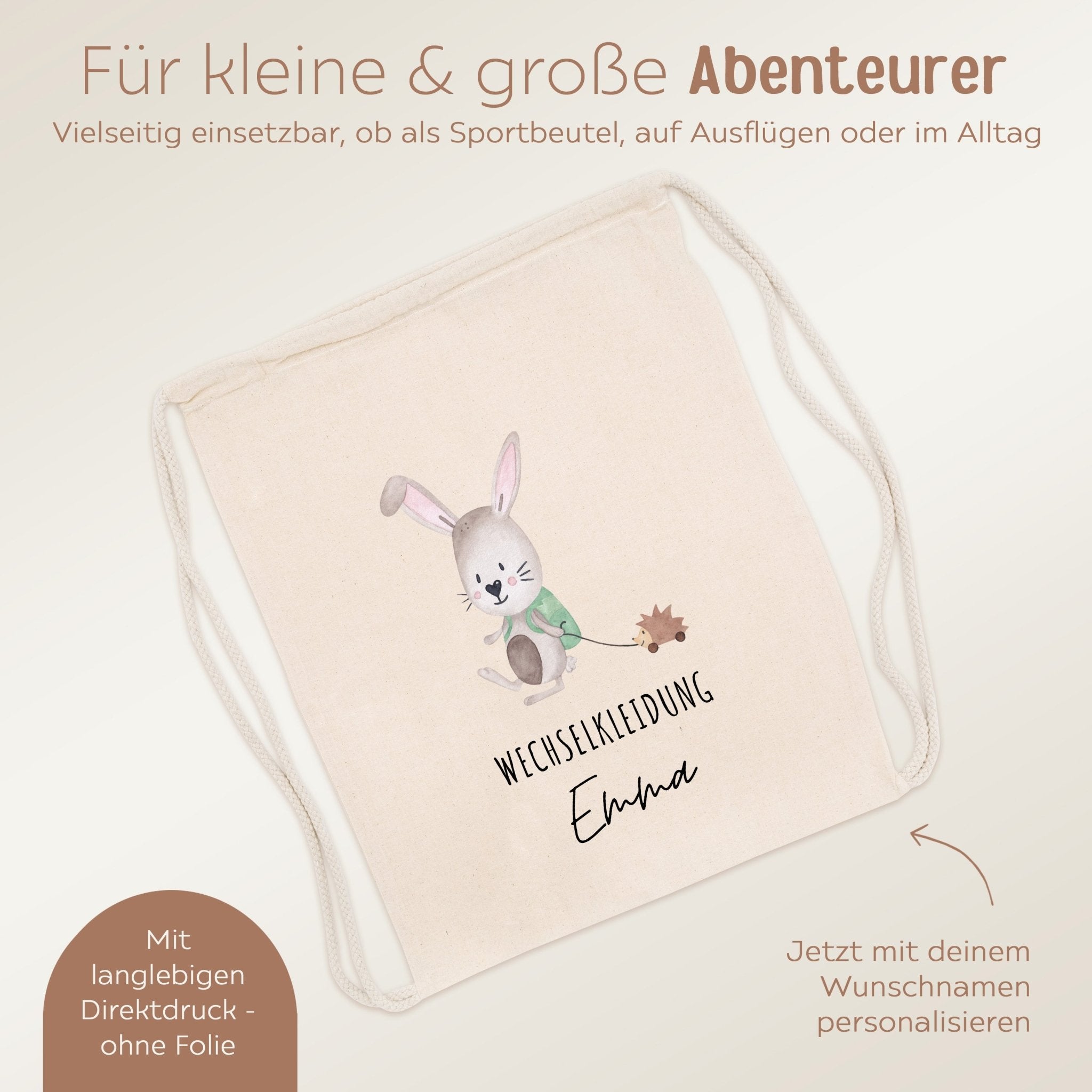 Turnbeutel "Wechselkleidung" personalisiert - wunderwunsch