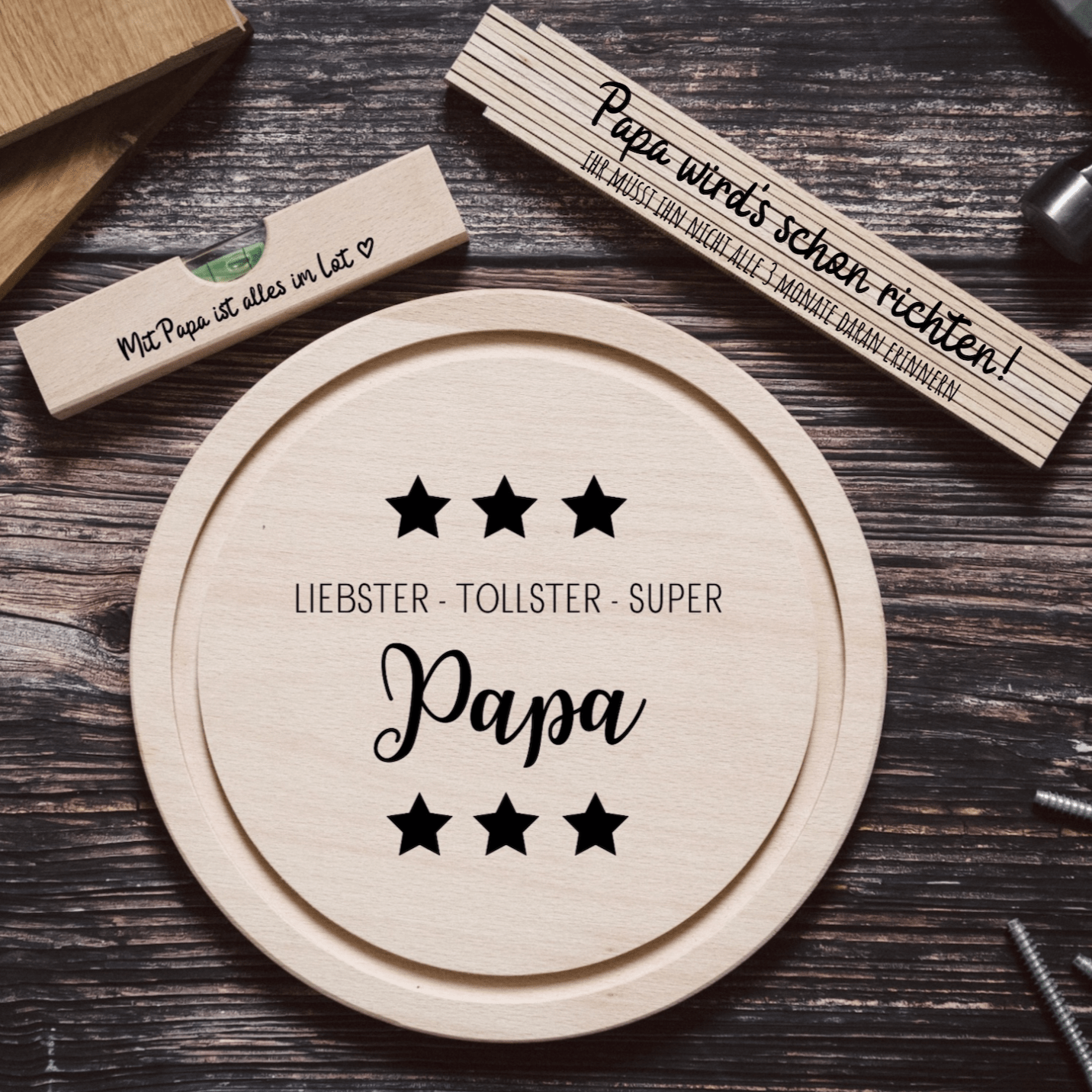 Vatertag Geschenkset - Liebster Tollster Super Papa - wunderwunsch