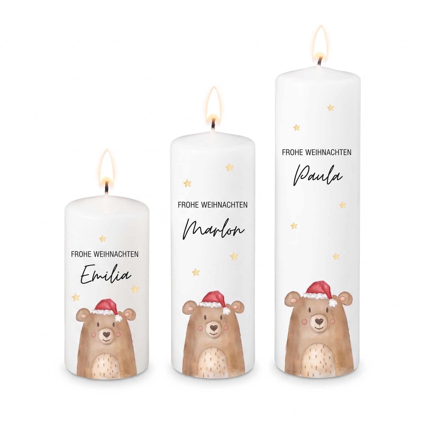 Weihnachtskerze personalisiert