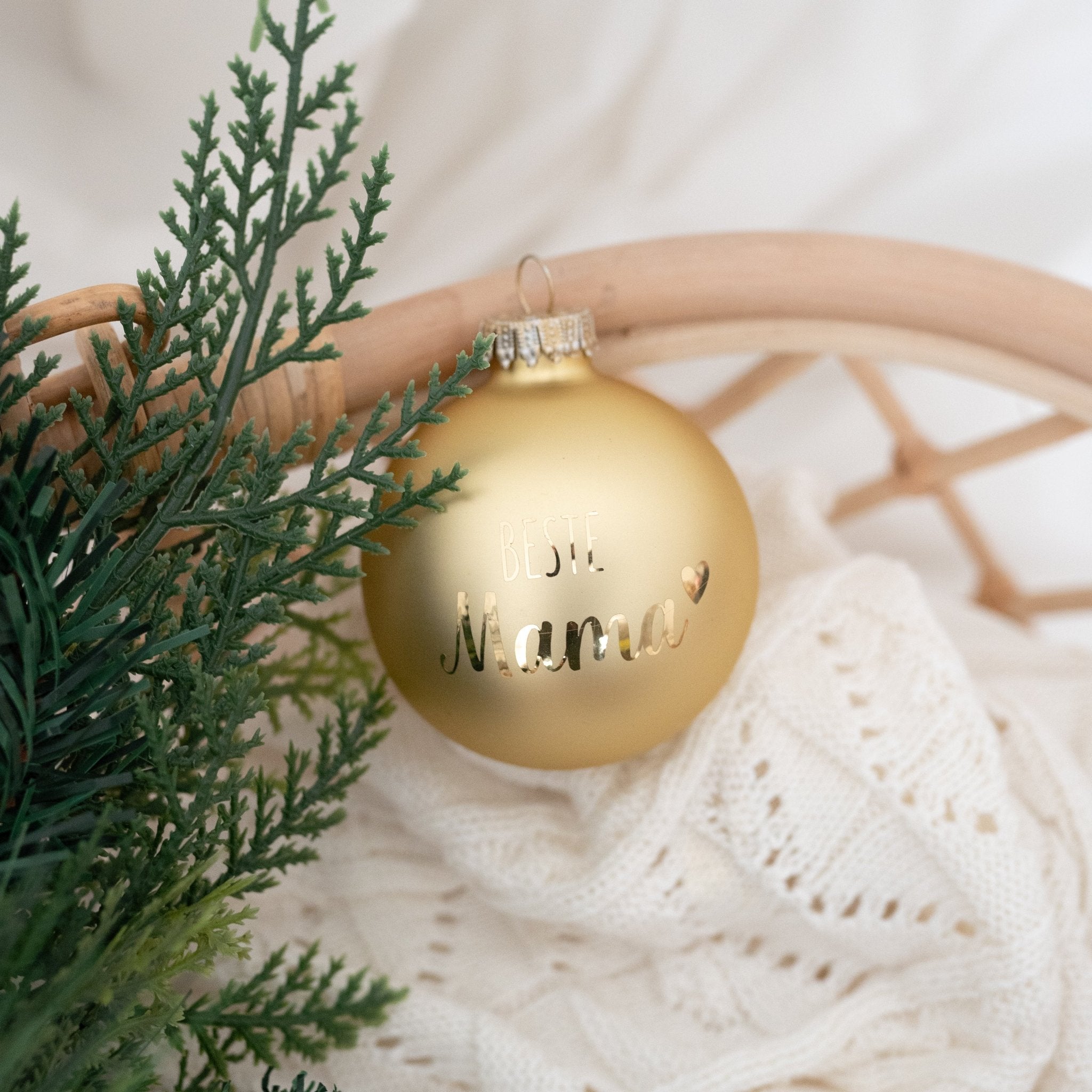 Weihnachtskugel "Beste/r..." matt - wunderwunsch