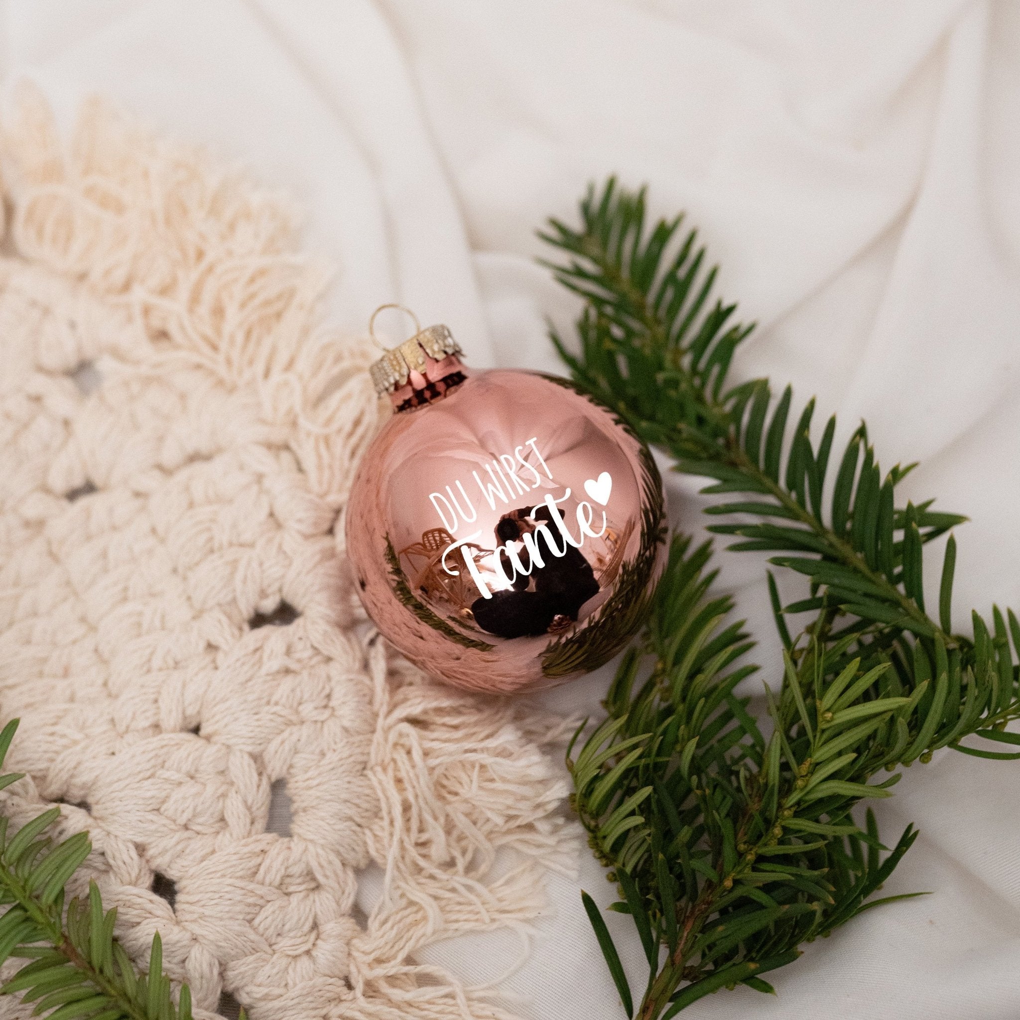 Weihnachtskugel "Du wirst..." glänzend - wunderwunsch