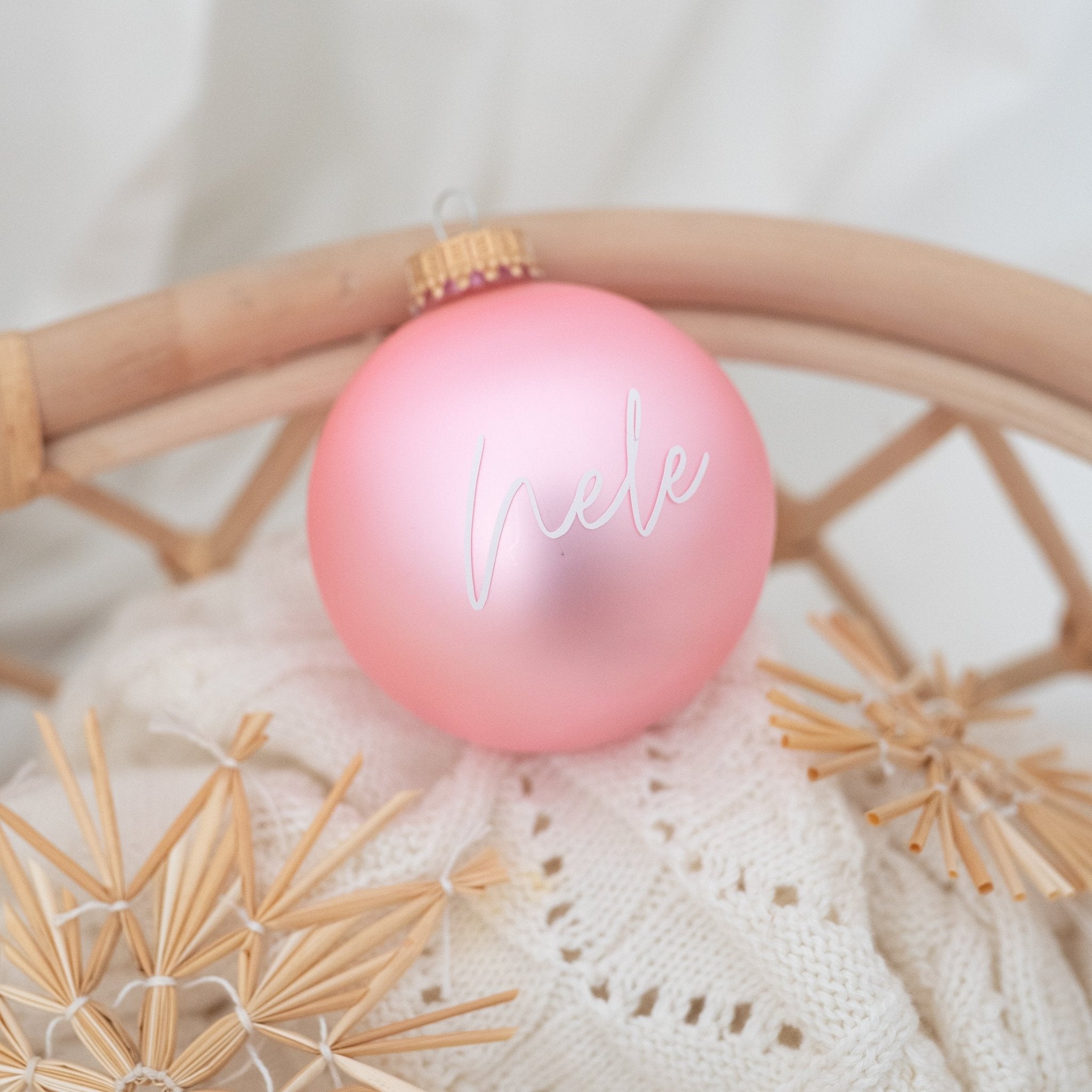 Weihnachtskugel "Name" matt personalisiert - wunderwunsch