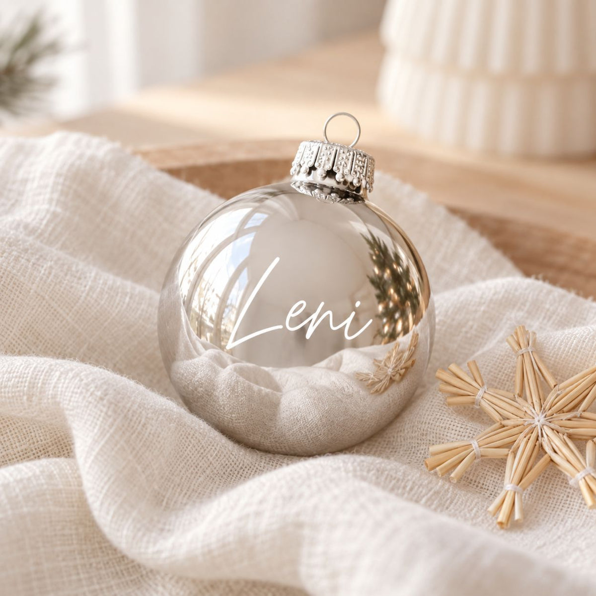 Weihnachtskugel - Name - wunderwunsch