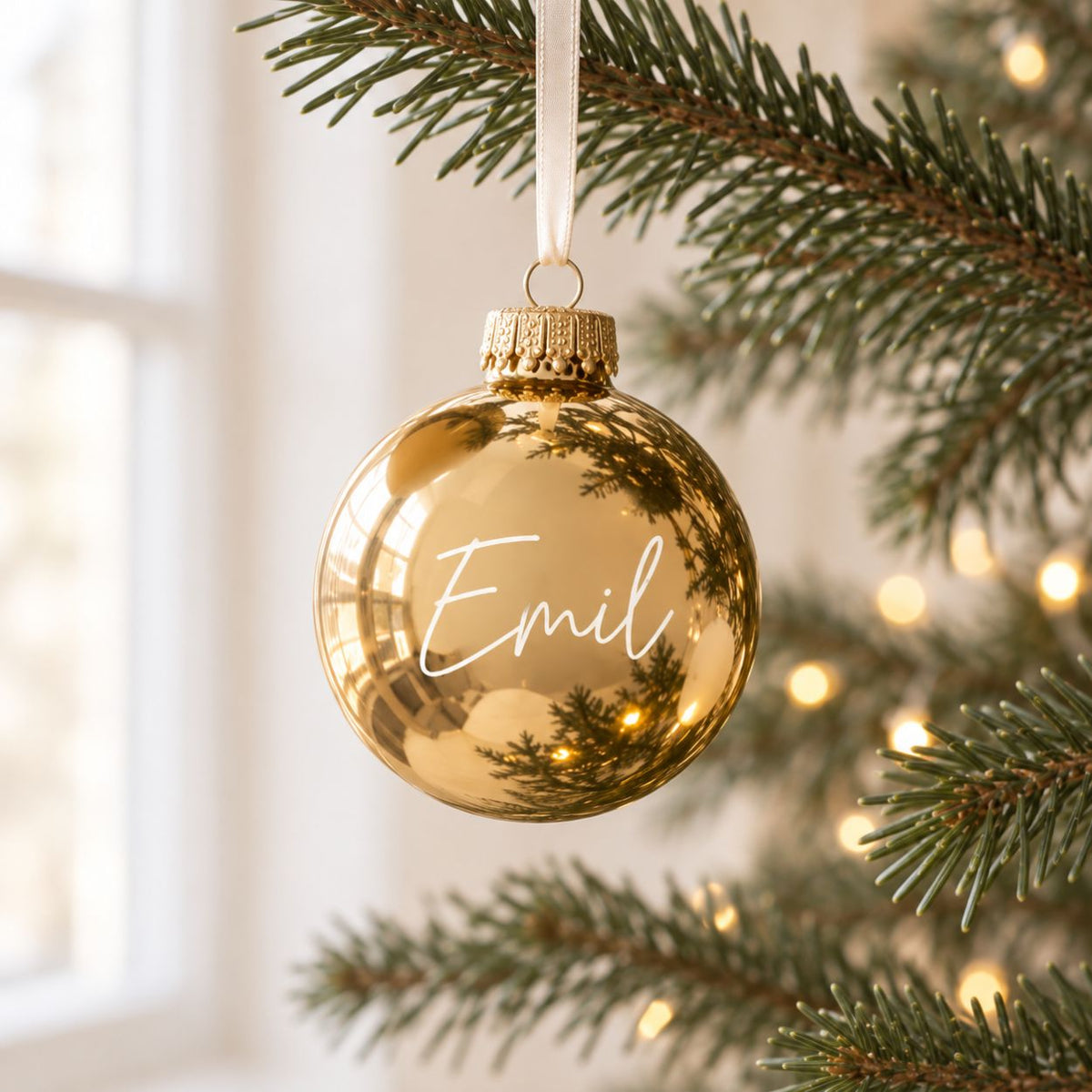 Weihnachtskugel - Name - wunderwunsch