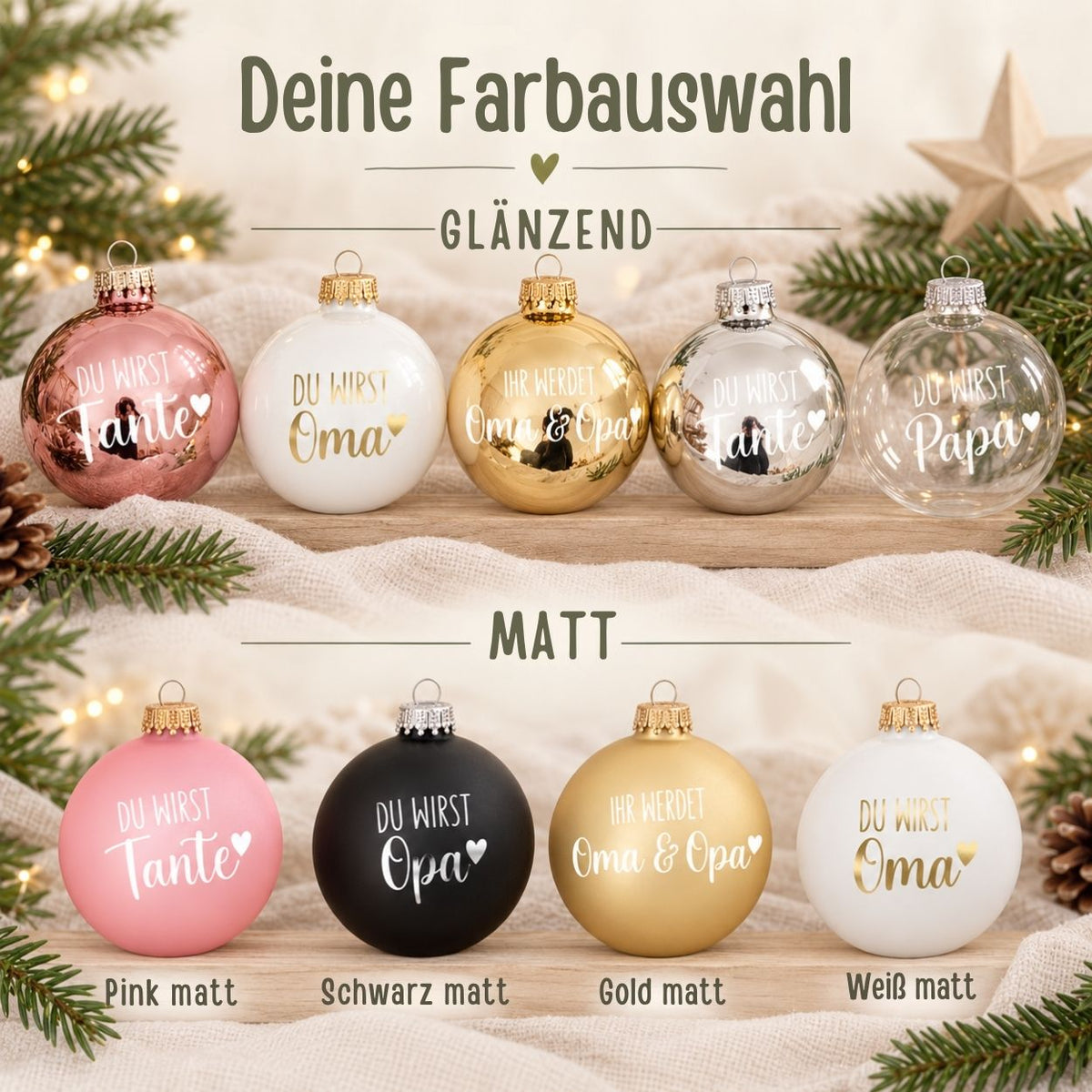 Weihnachtskugel - Schwangerschaftsverkündung - wunderwunsch