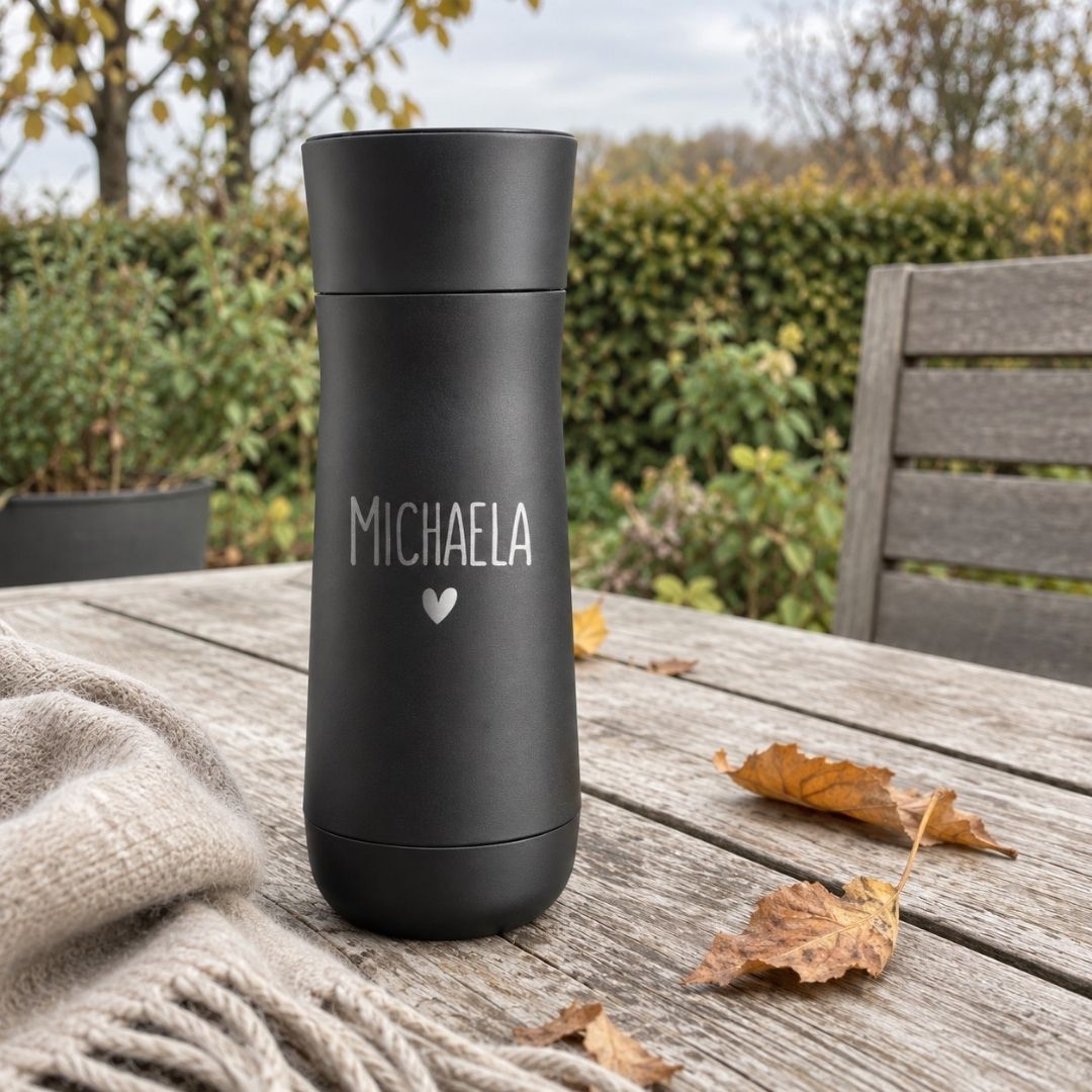WMF Isolierbecher anthrazit matt 0,35l personalisiert - wunderwunsch