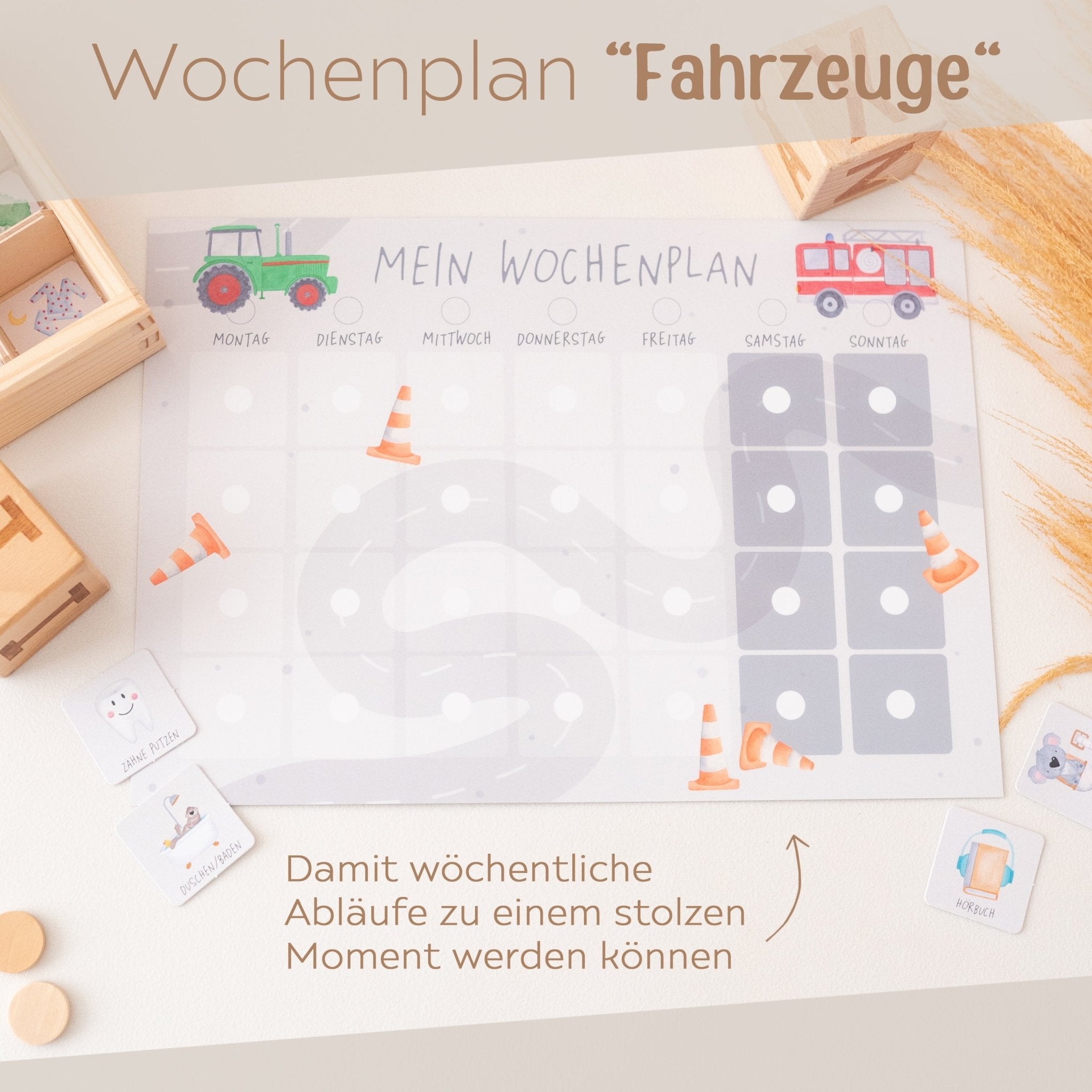 Wochenplan "Fahrzeuge" - wunderwunsch