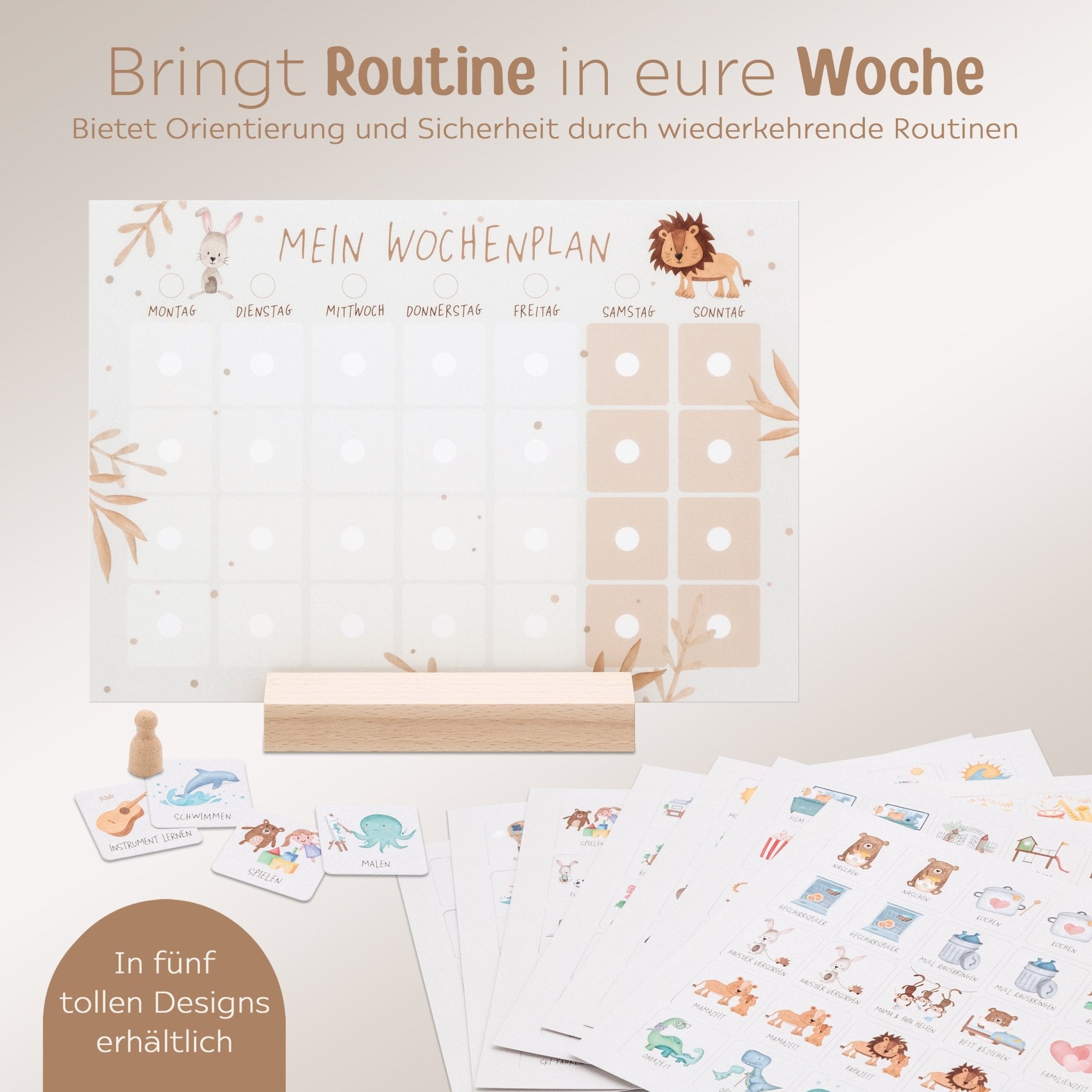 Wochenplan "Tiere Boho" - wunderwunsch