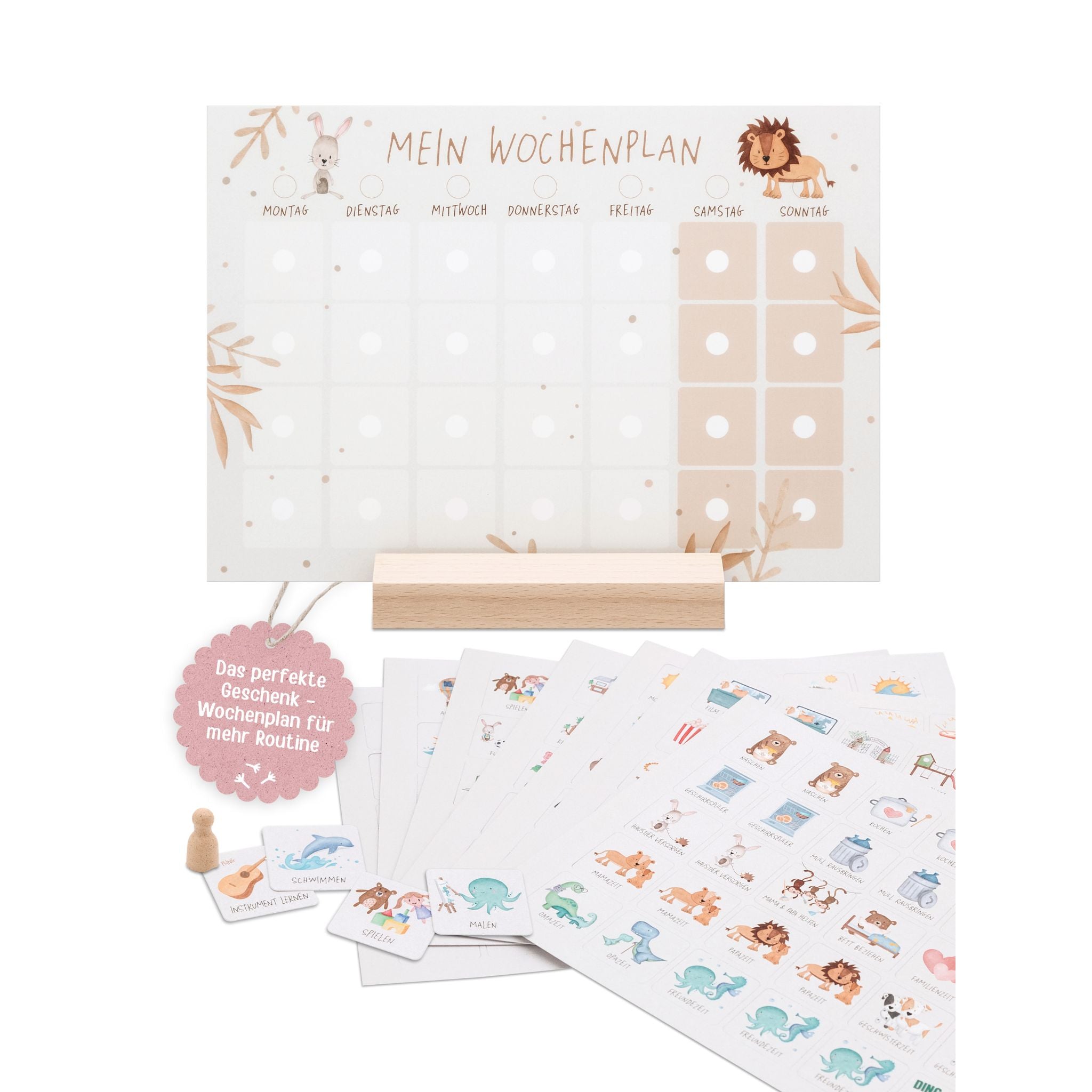 Wochenplan "Tiere Boho" - wunderwunsch