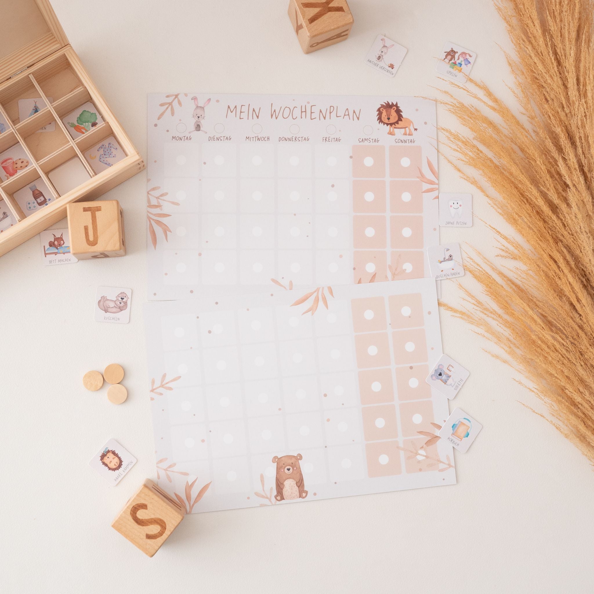 Wochenplan "Tiere Boho" - wunderwunsch