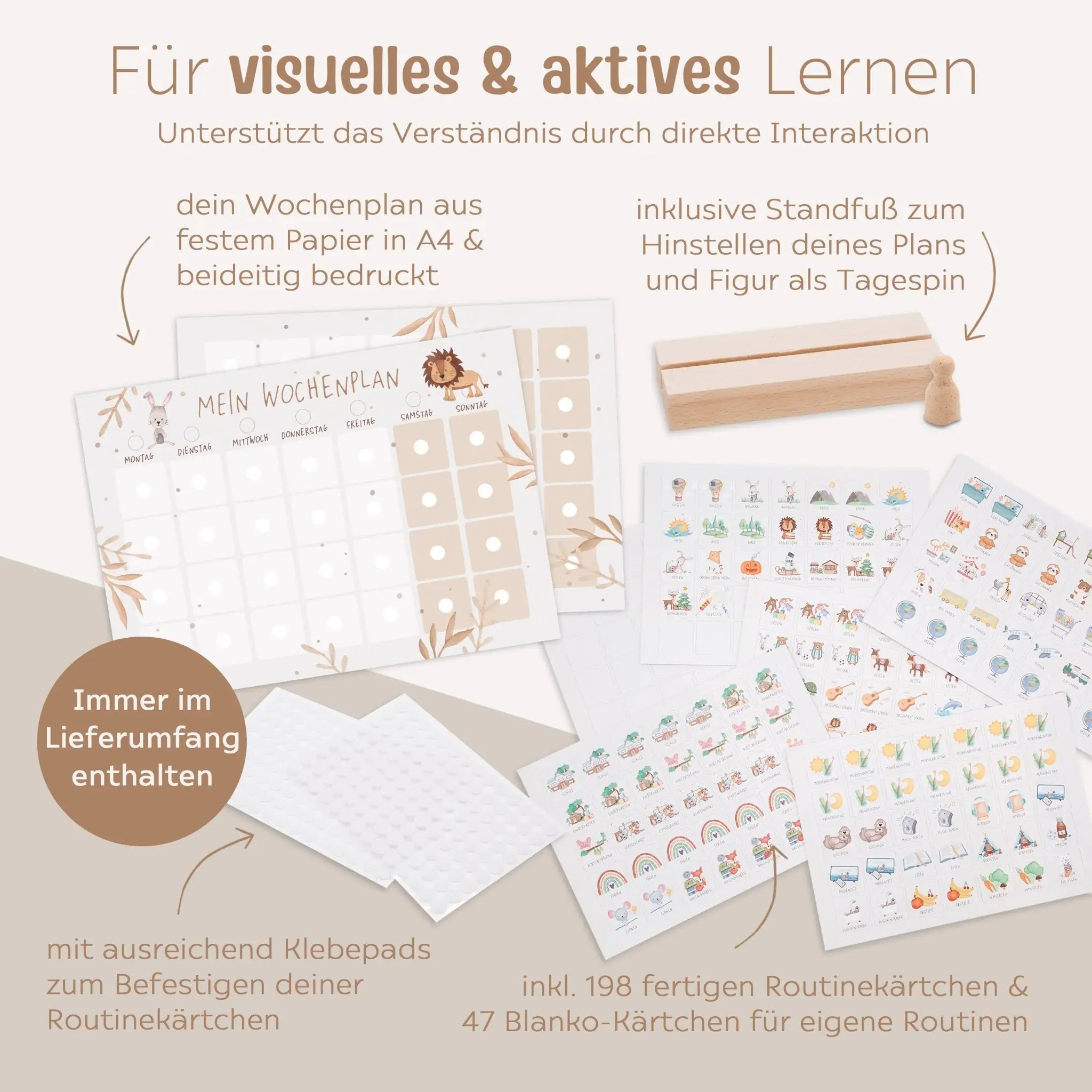 Wochenplan "Tiere Boho" - wunderwunsch