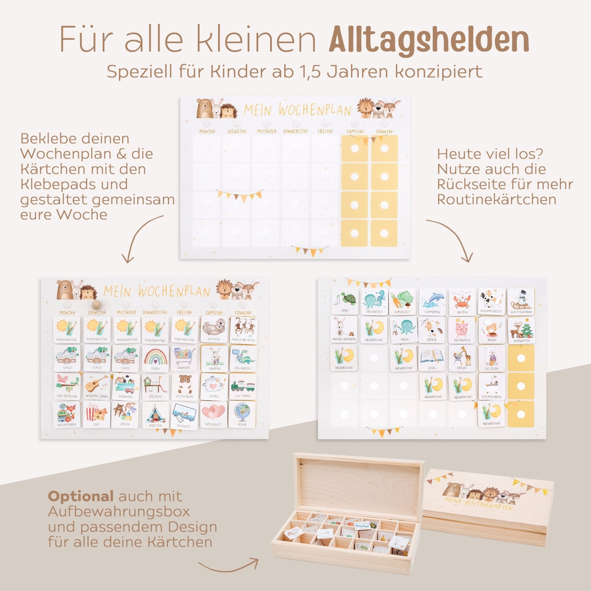 Wochenplan "Tiere Girlande" - wunderwunsch