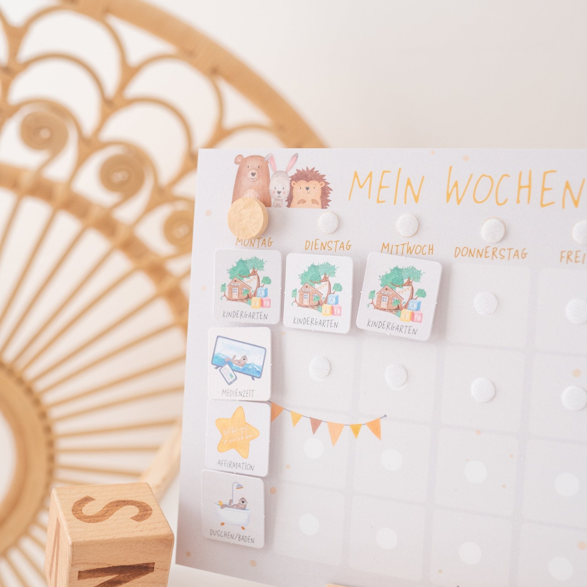 Wochenplan "Tiere Girlande" - wunderwunsch