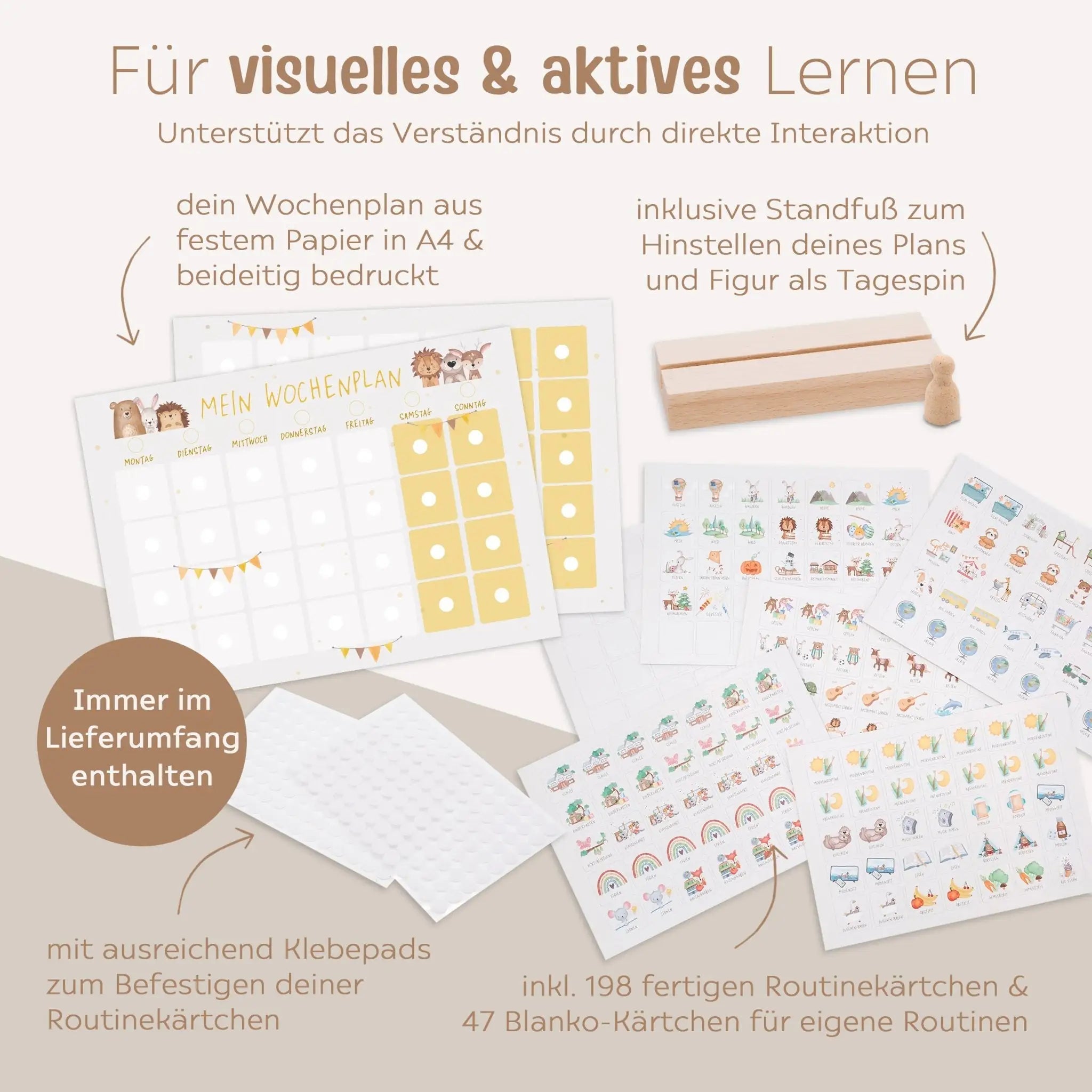 Wochenplan "Tiere Girlande" - wunderwunsch
