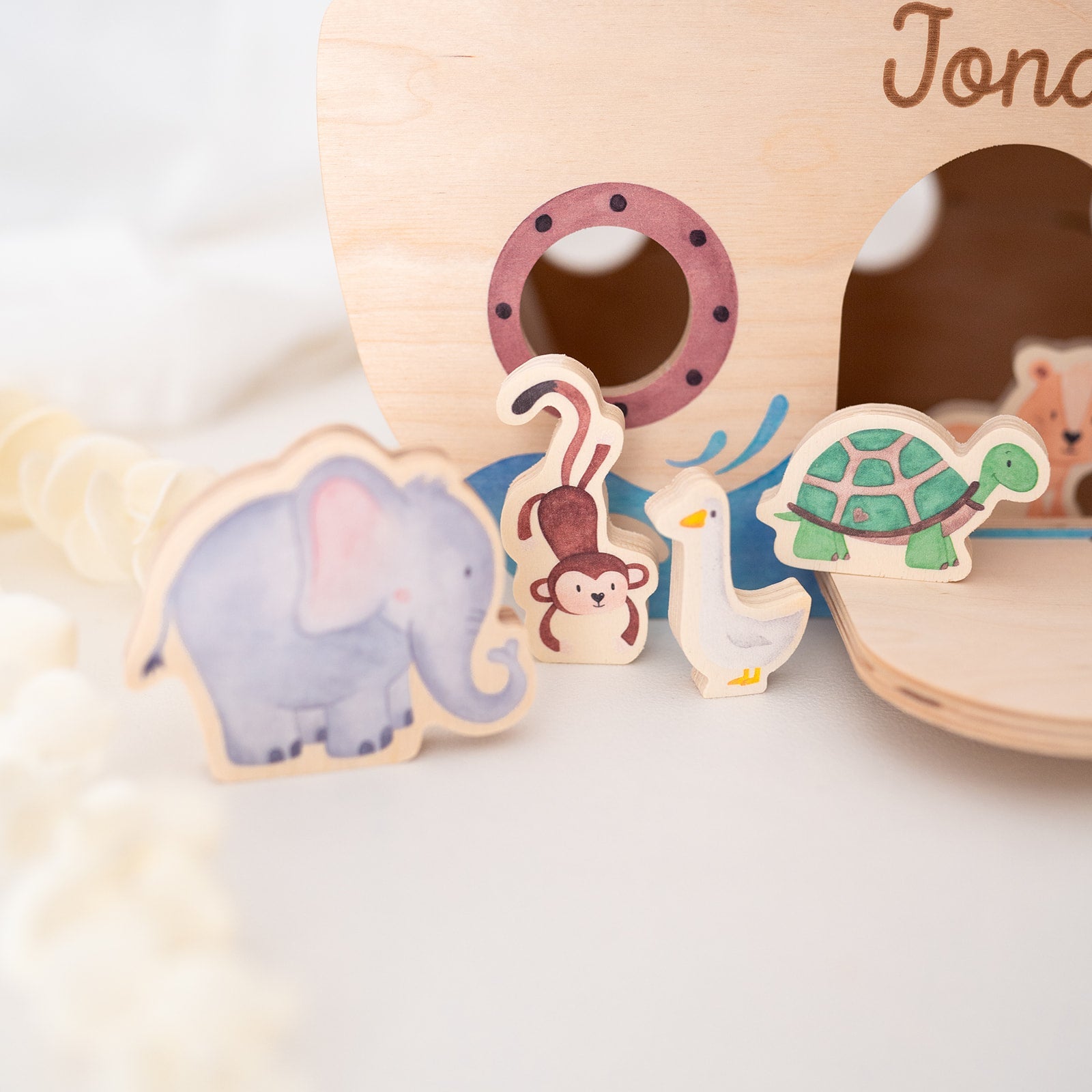 Wunderwunsch Arche Noah Holz Aquarell - wunderwunsch