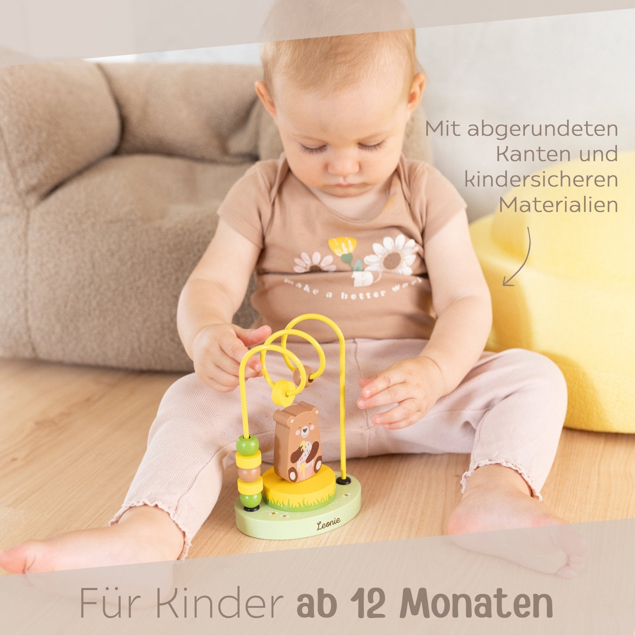 WUNDERWUNSCH Motorikschleife Tier personalisierbar - wunderwunsch