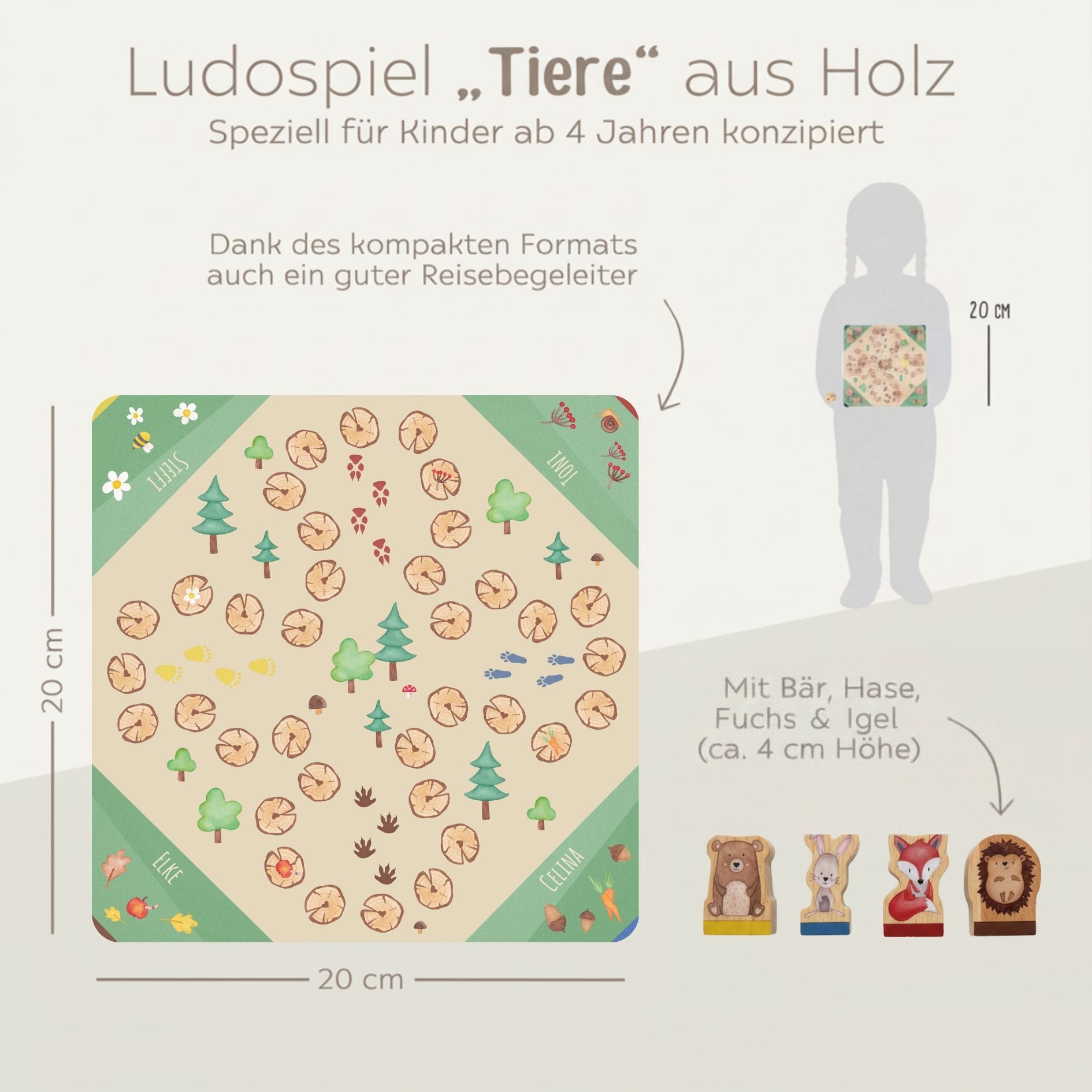 Wunderwunsch x SMALL FOOT Ludo Spiel personalisierbar - wunderwunsch