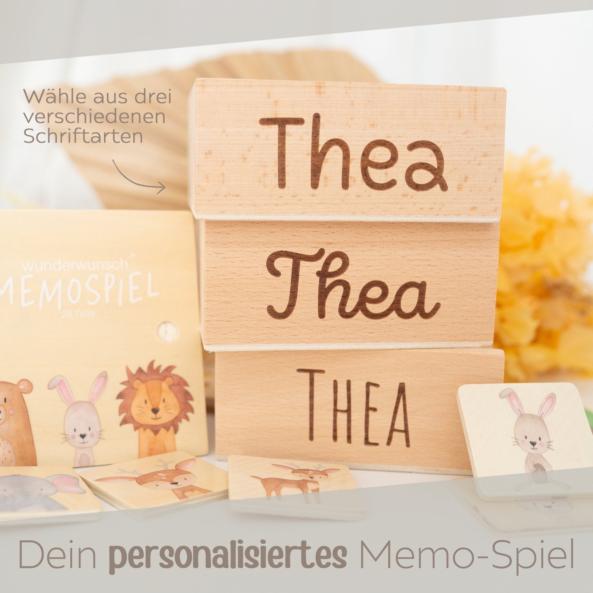 Wunderwunsch x SMALL FOOT Memo Spiel personalisierbar - wunderwunsch