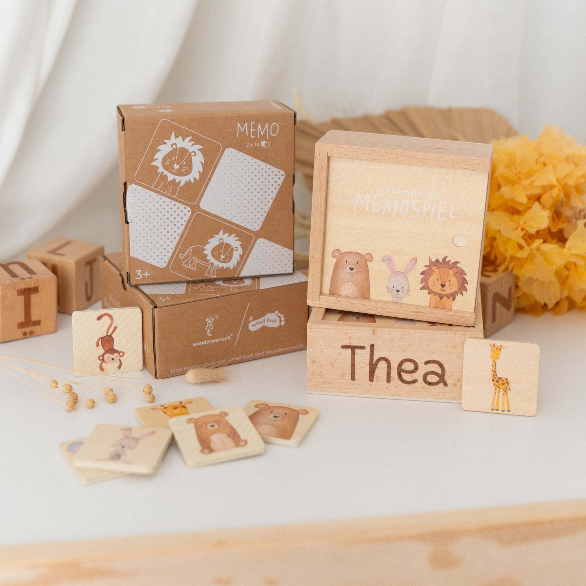 Wunderwunsch x SMALL FOOT Memo Spiel personalisierbar - wunderwunsch