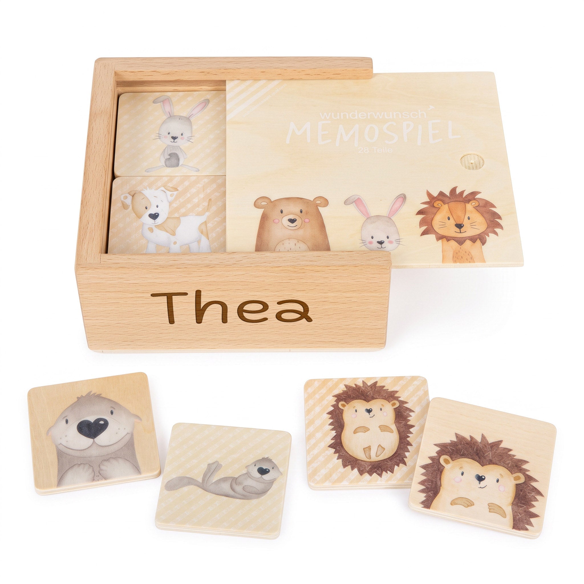 Wunderwunsch x SMALL FOOT Memo Spiel personalisierbar - wunderwunsch