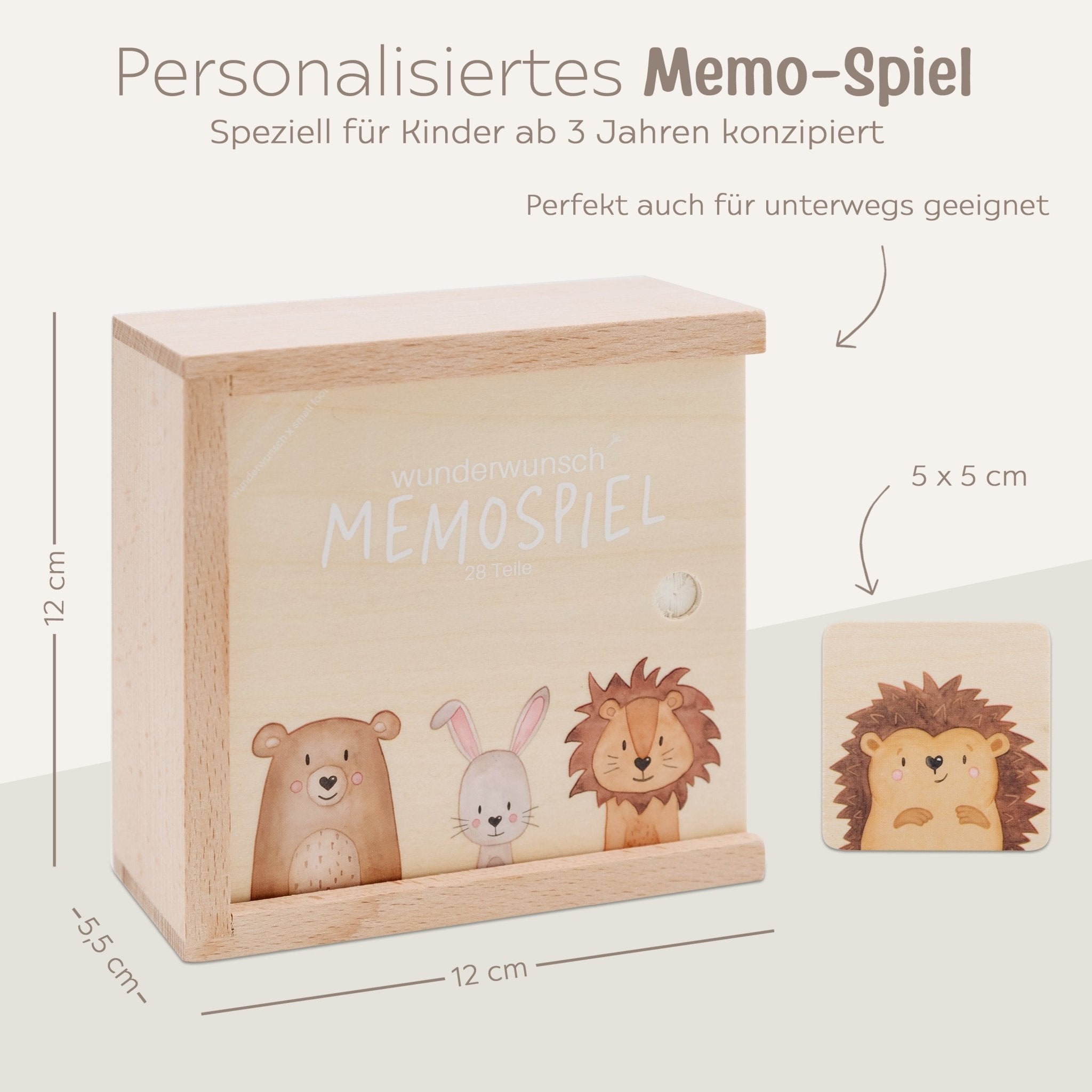 Wunderwunsch x SMALL FOOT Memo Spiel personalisierbar - wunderwunsch