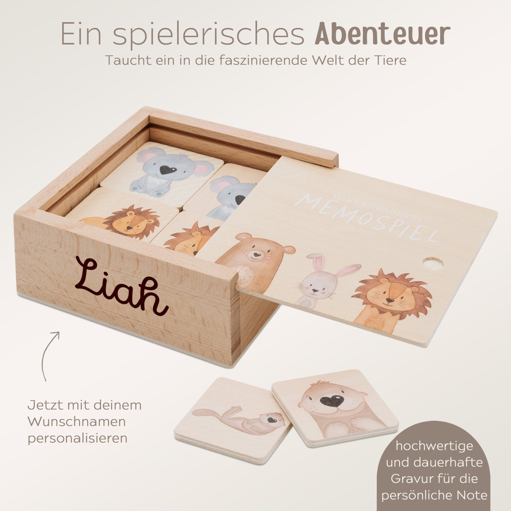 Wunderwunsch x SMALL FOOT Memo Spiel personalisierbar - wunderwunsch