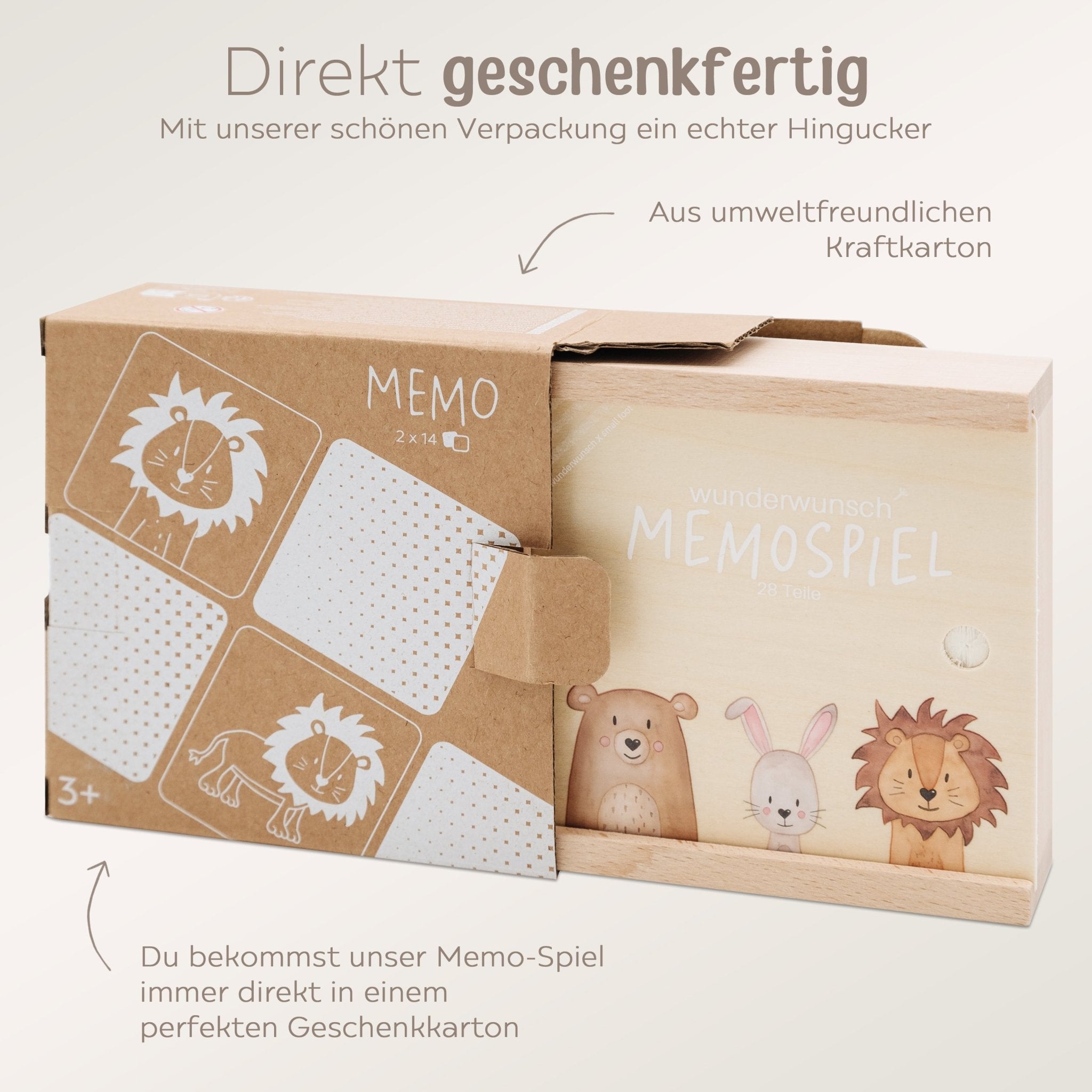 Wunderwunsch x SMALL FOOT Memo Spiel personalisierbar - wunderwunsch