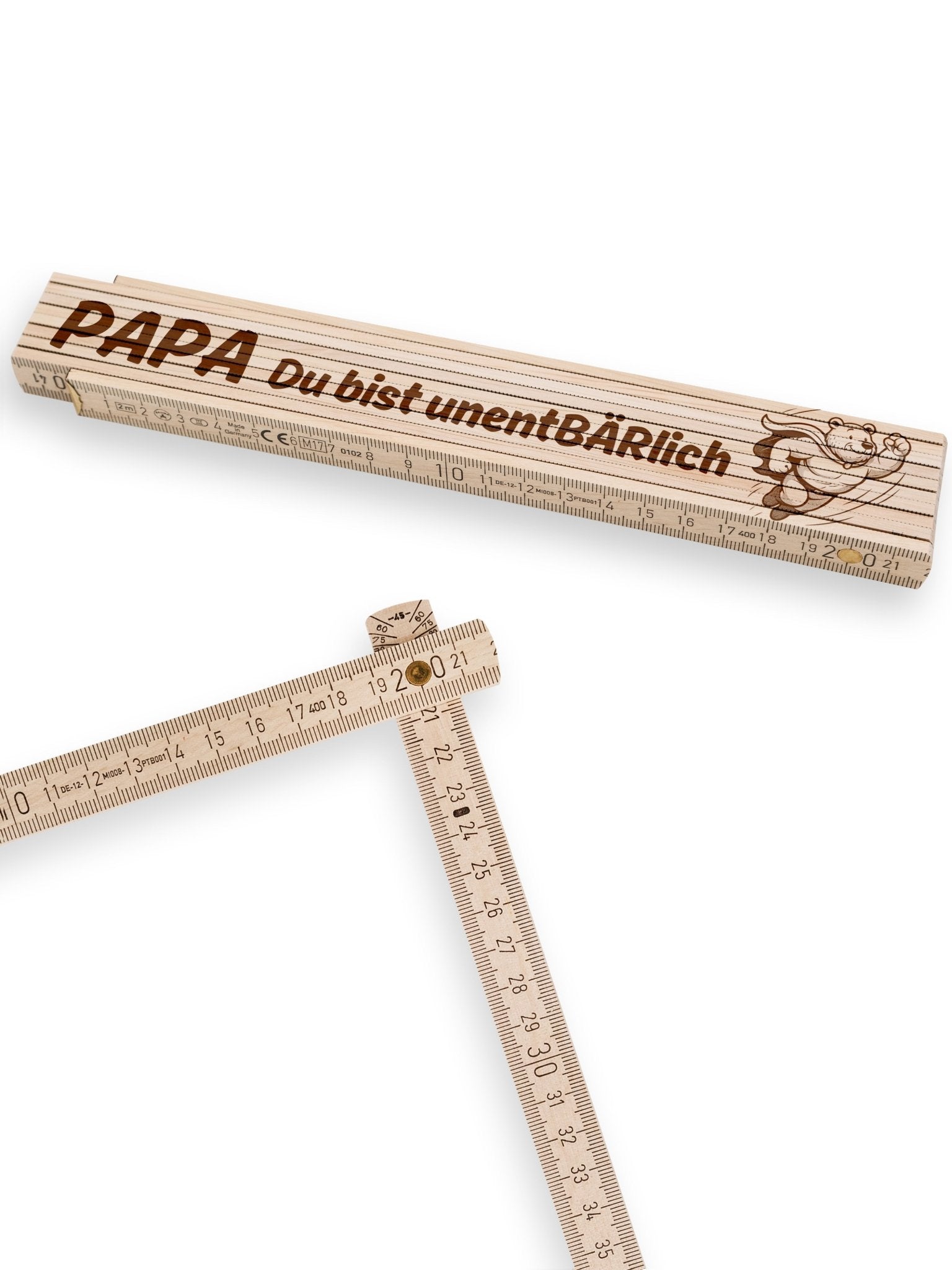 Zollstock Holz - Papa Du bist unentBÄRlich - wunderwunsch