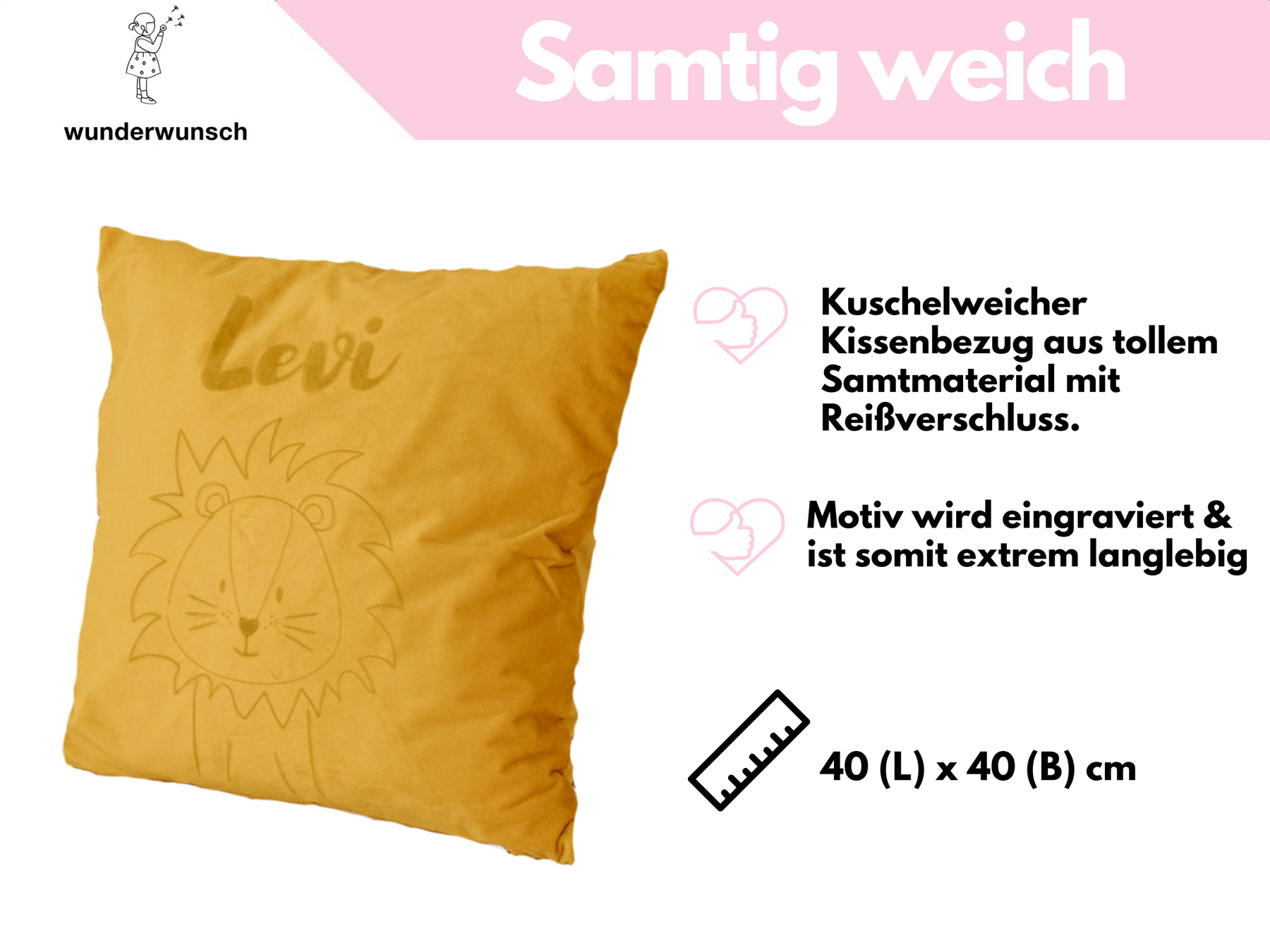 Kissen "Tiere" personalisiert