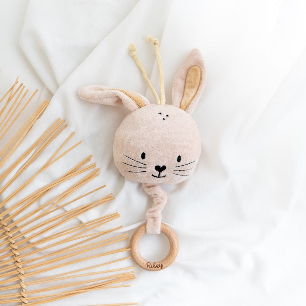 Spieluhr für Babys personalisiert - Bär und Hase