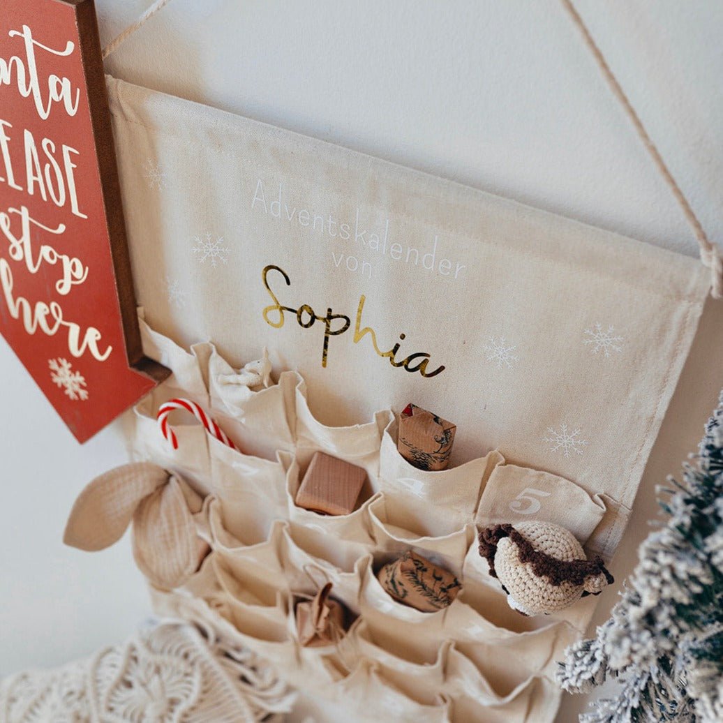 Adventskalender "Stoff" personalisiert - wunderwunsch