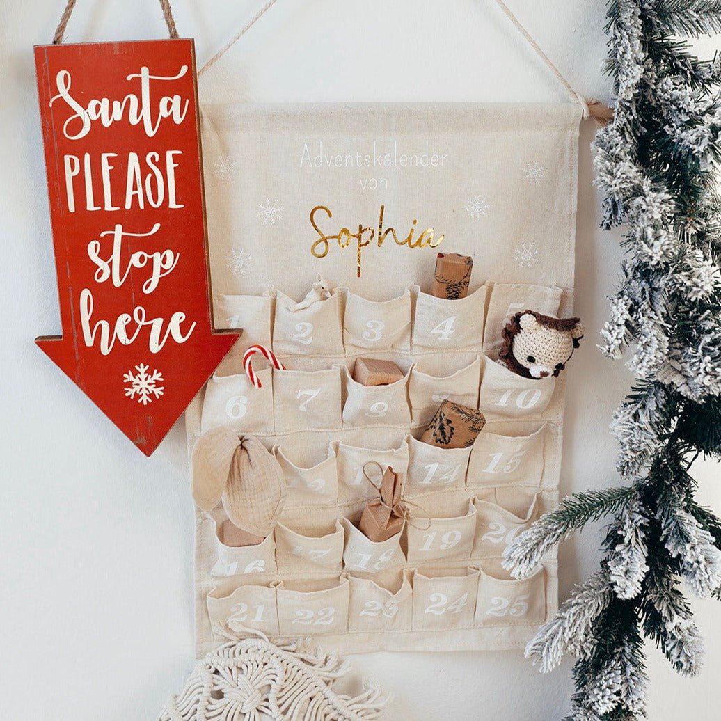 Adventskalender "Stoff" personalisiert - wunderwunsch