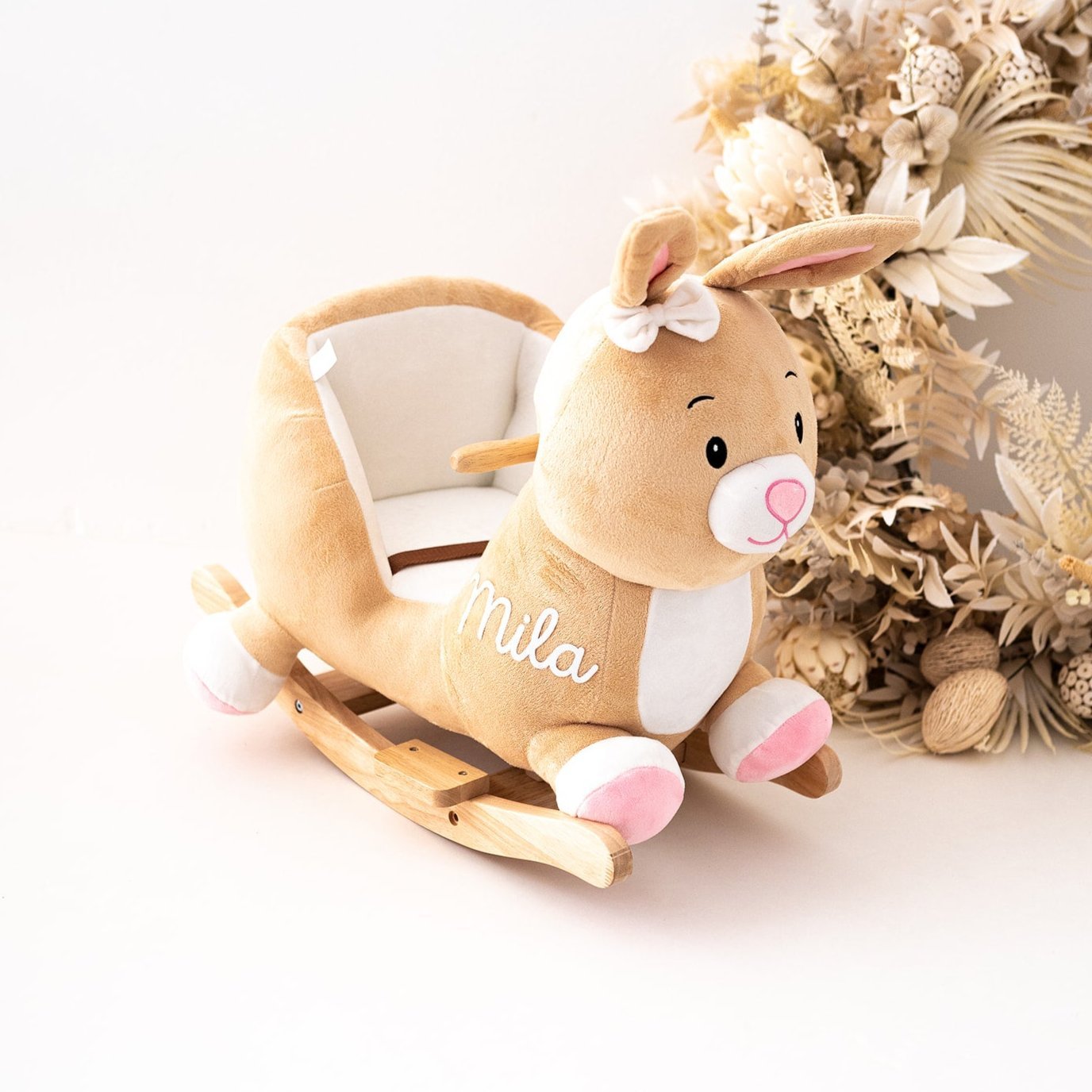 BIECO Schaukeltier personalisiert - Reh, Elefant, Hase - wunderwunsch