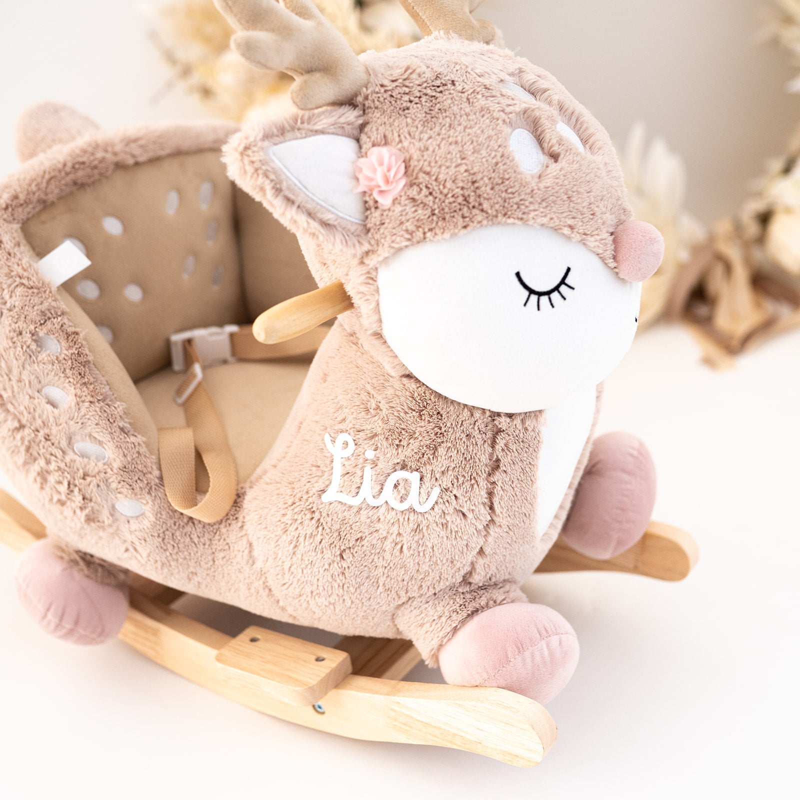 BIECO Schaukeltier personalisiert - Reh, Elefant, Hase - wunderwunsch
