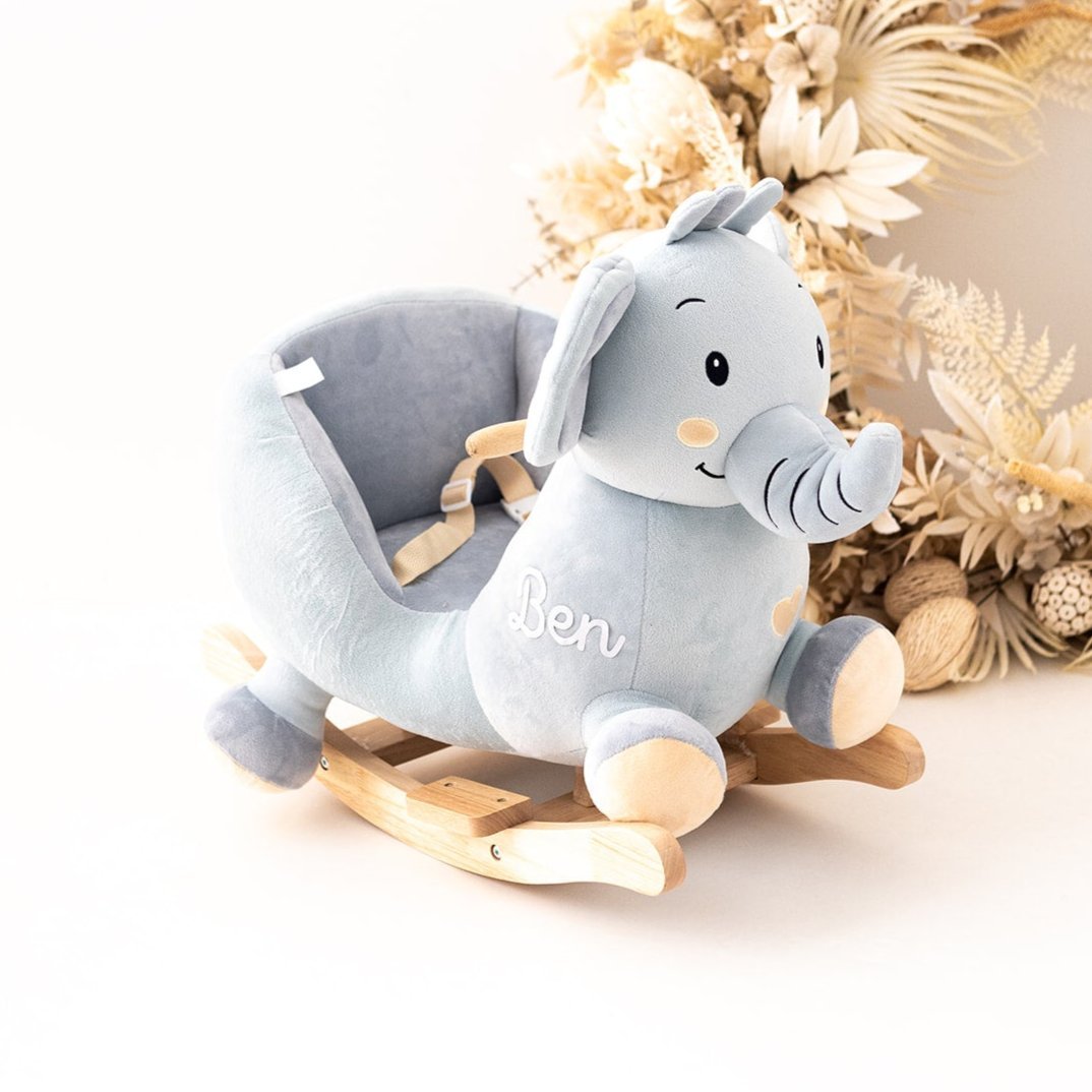 BIECO Schaukeltier personalisiert - Reh, Elefant, Hase - wunderwunsch