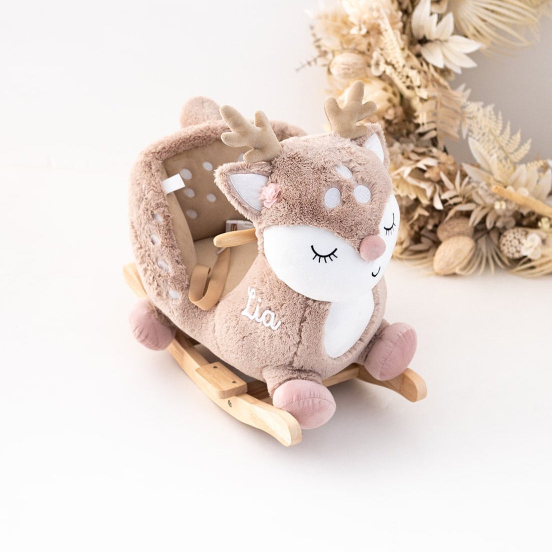 BIECO Schaukeltier personalisiert - Reh, Elefant, Hase - wunderwunsch