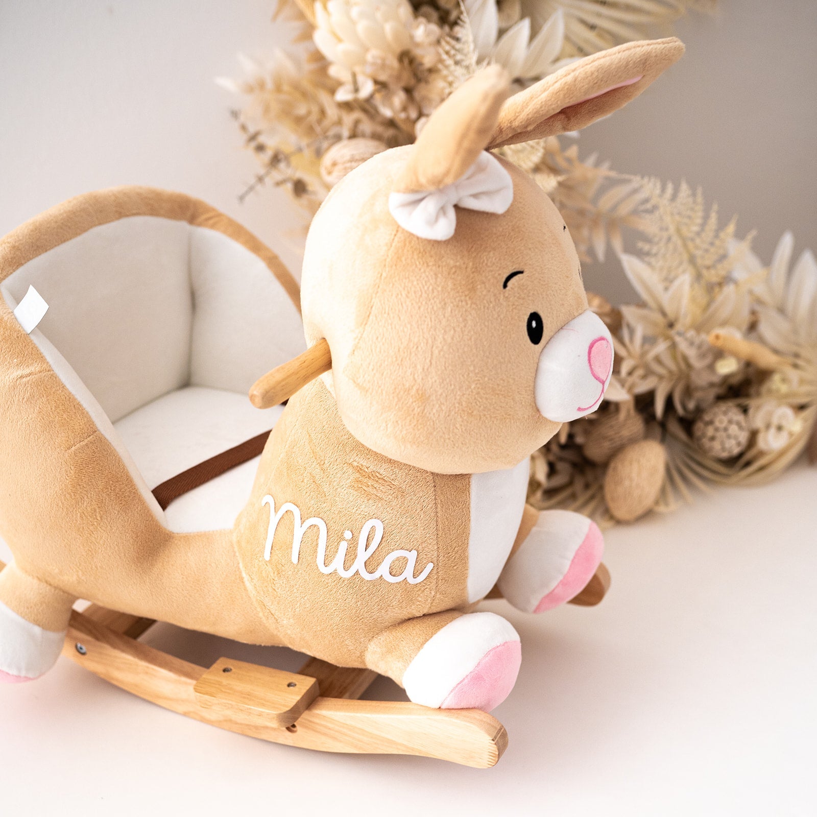 BIECO Schaukeltier personalisiert - Reh, Elefant, Hase - wunderwunsch