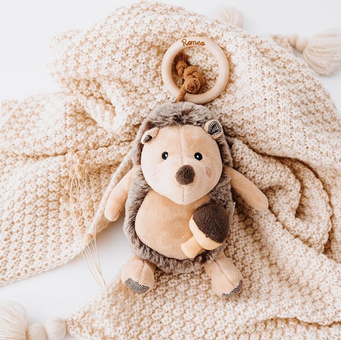 BIECO Spieluhr für Babys personalisiert - Reh und Igel - wunderwunsch