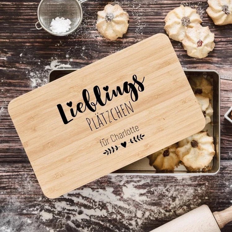 Keksdose "Lieblings Plätzchen" mit Name - wunderwunsch