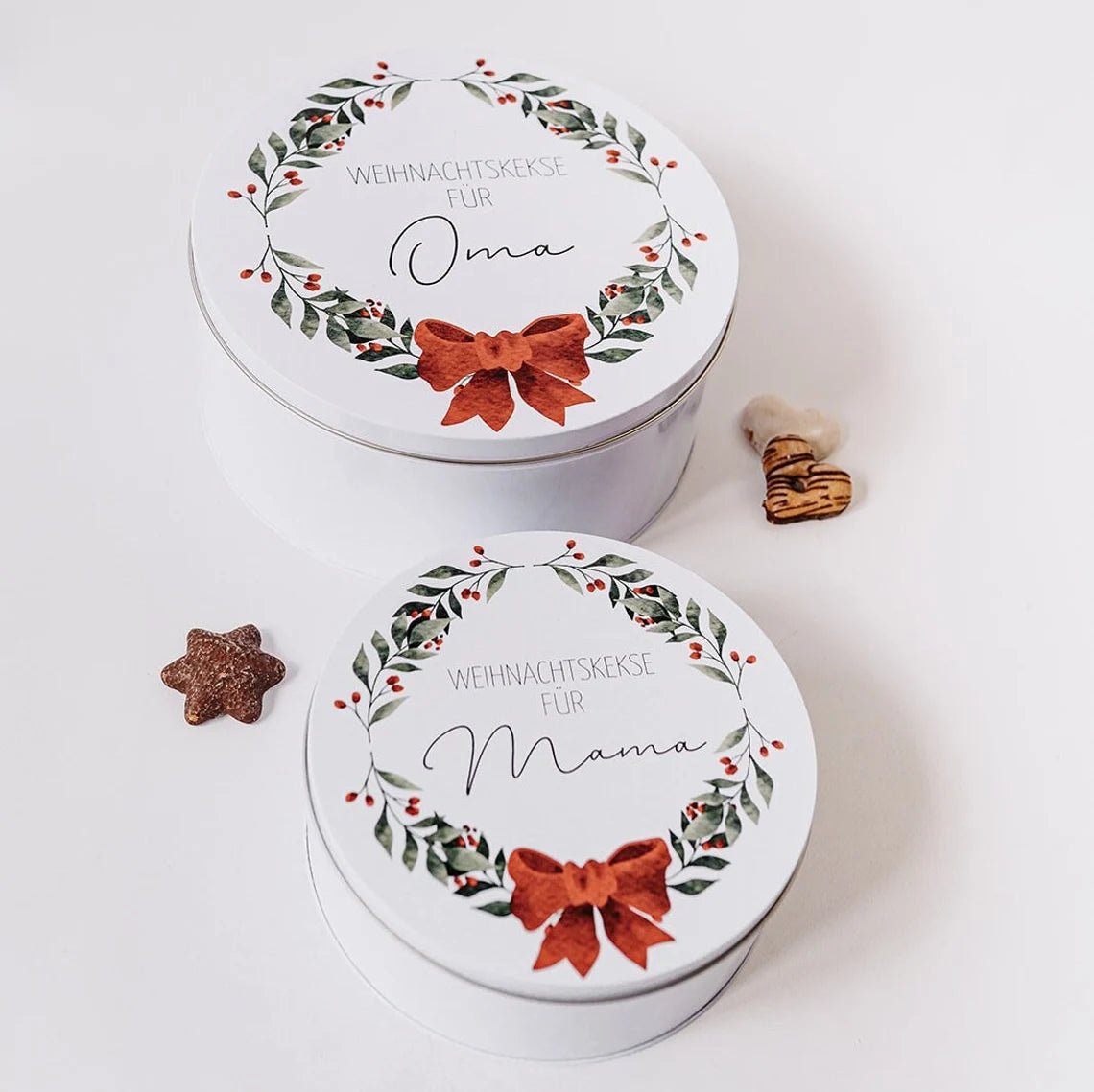Keksdose "Mistelzweige" personalisiert - wunderwunsch
