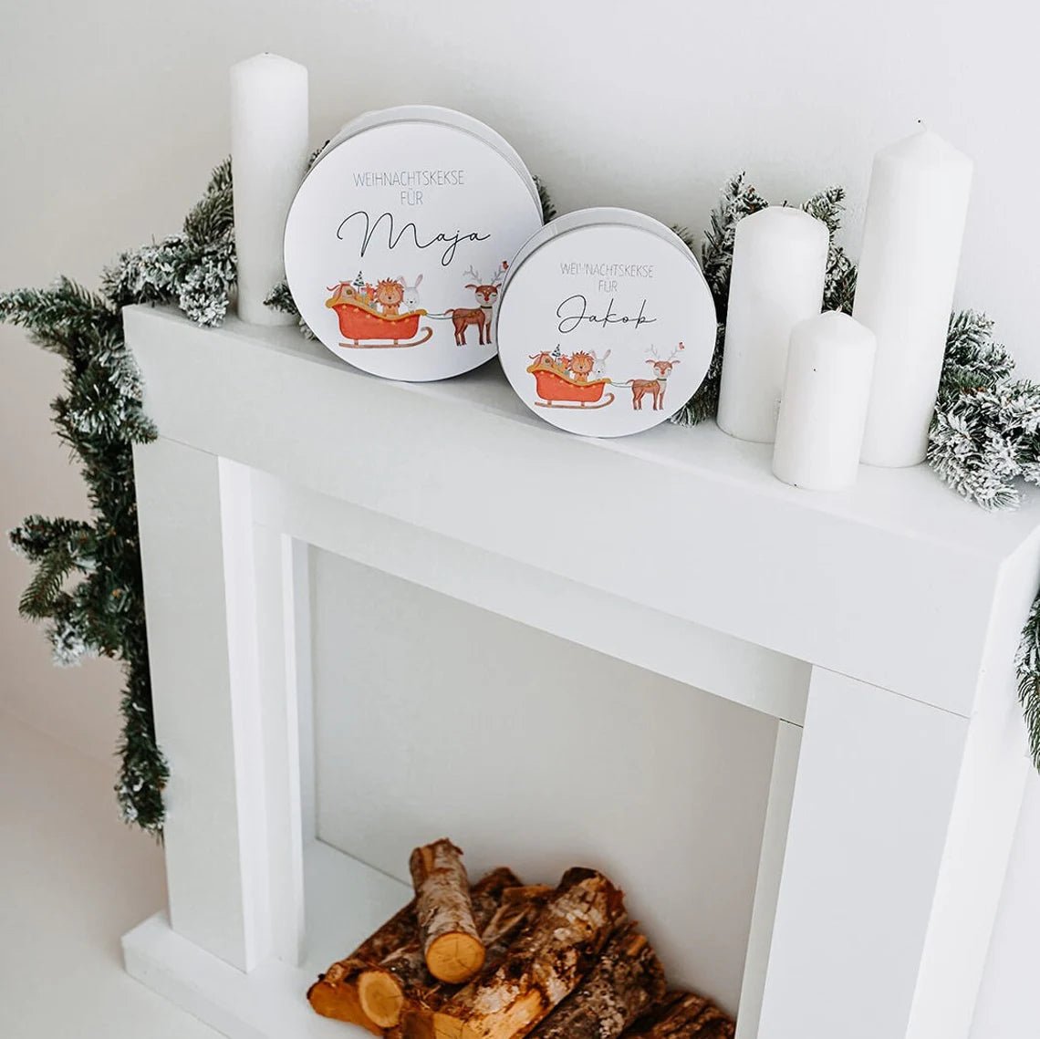 Keksdose "Schlitten" personalisiert - wunderwunsch