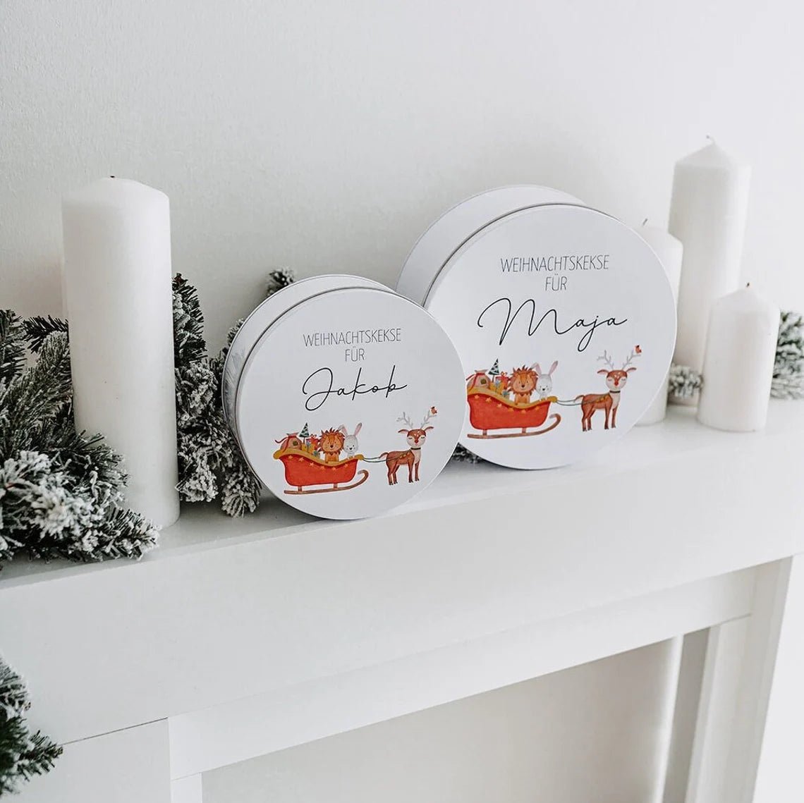 Keksdose "Schlitten" personalisiert - wunderwunsch
