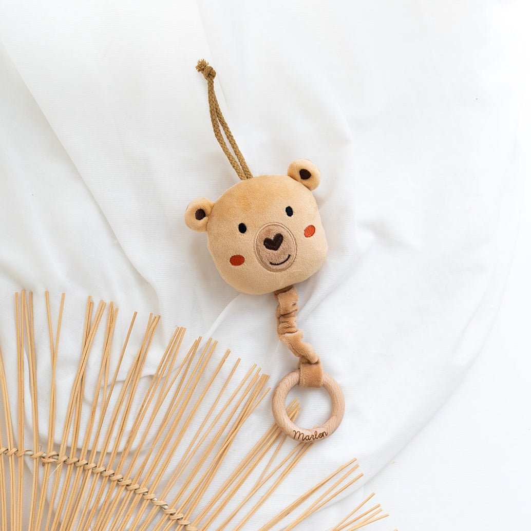 Spieluhr für Babys personalisiert - Bär und Hase - wunderwunsch