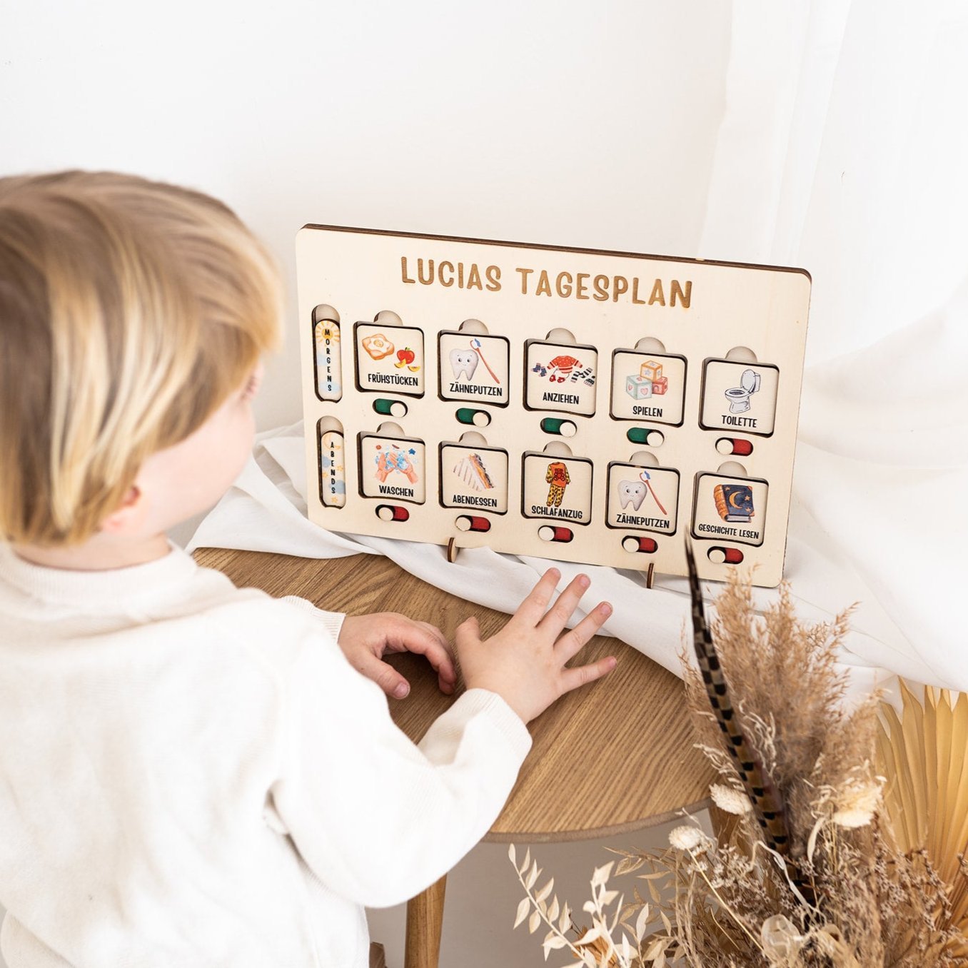 Tagesplan Montessori für Kinder personalisiert - wunderwunsch