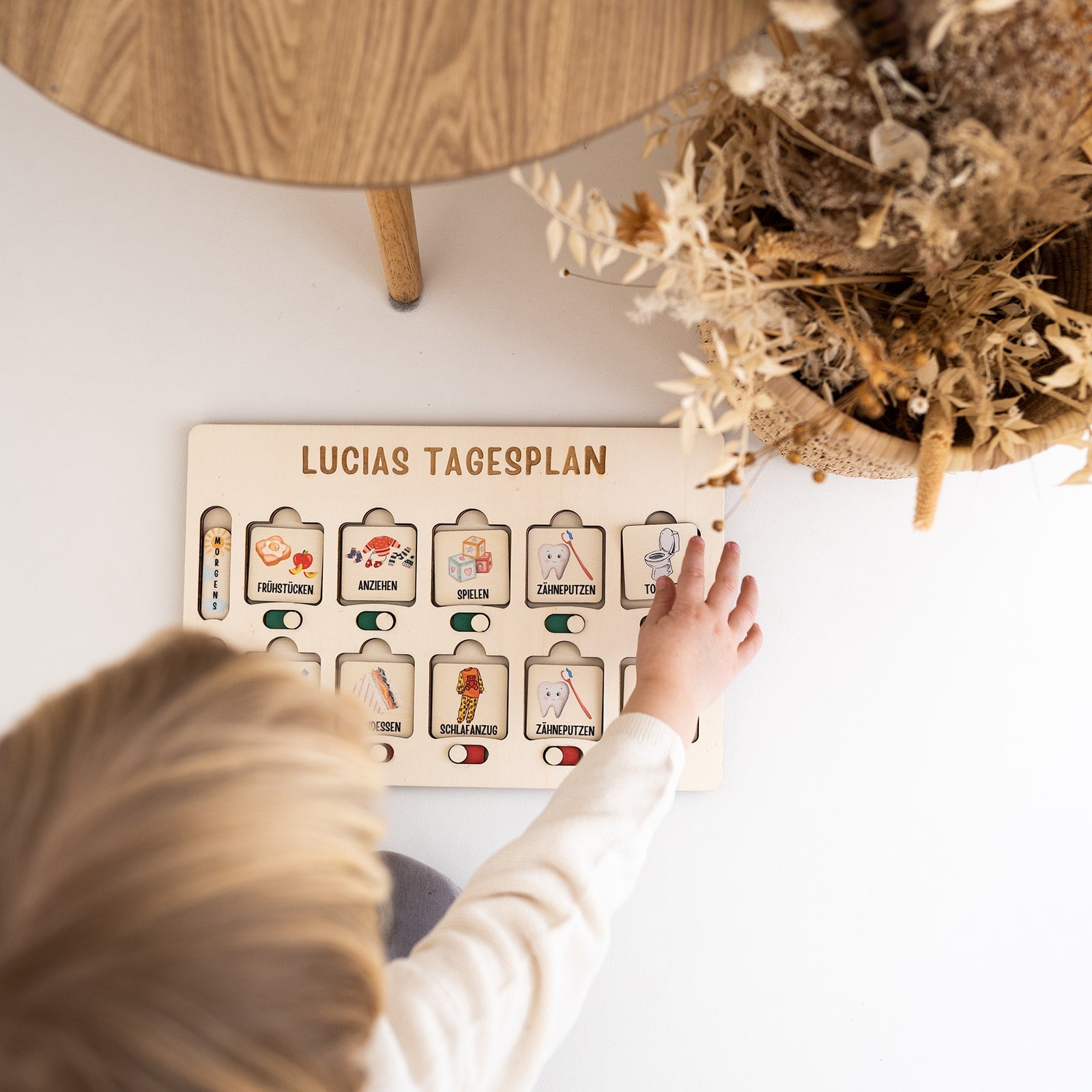 Tagesplan Montessori für Kinder personalisiert - wunderwunsch